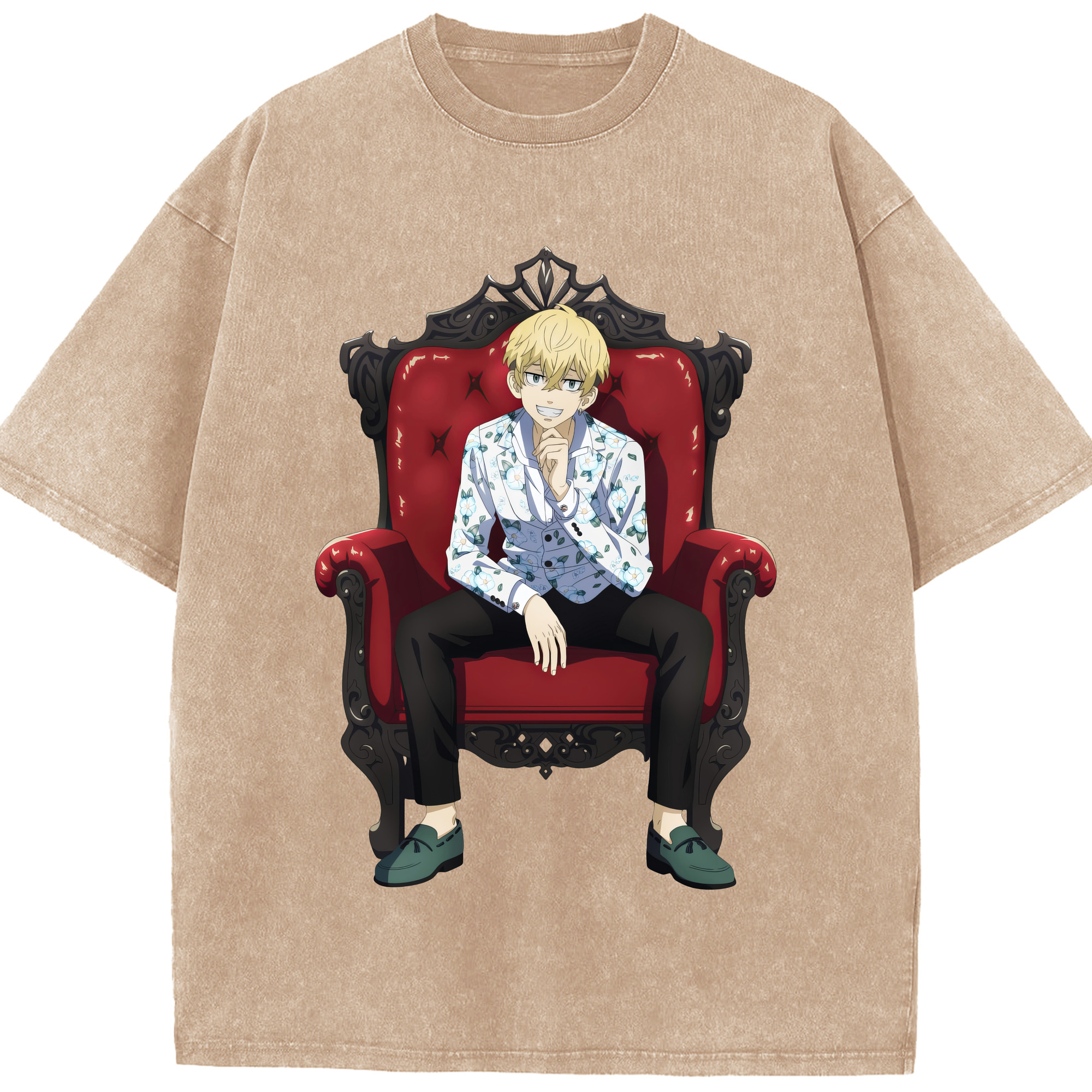 （画像用） 東京リベンジャーズ Tokyo Revengers 綿100% ヴィンテージ風 半袖Tシャツ（フロントプリント）