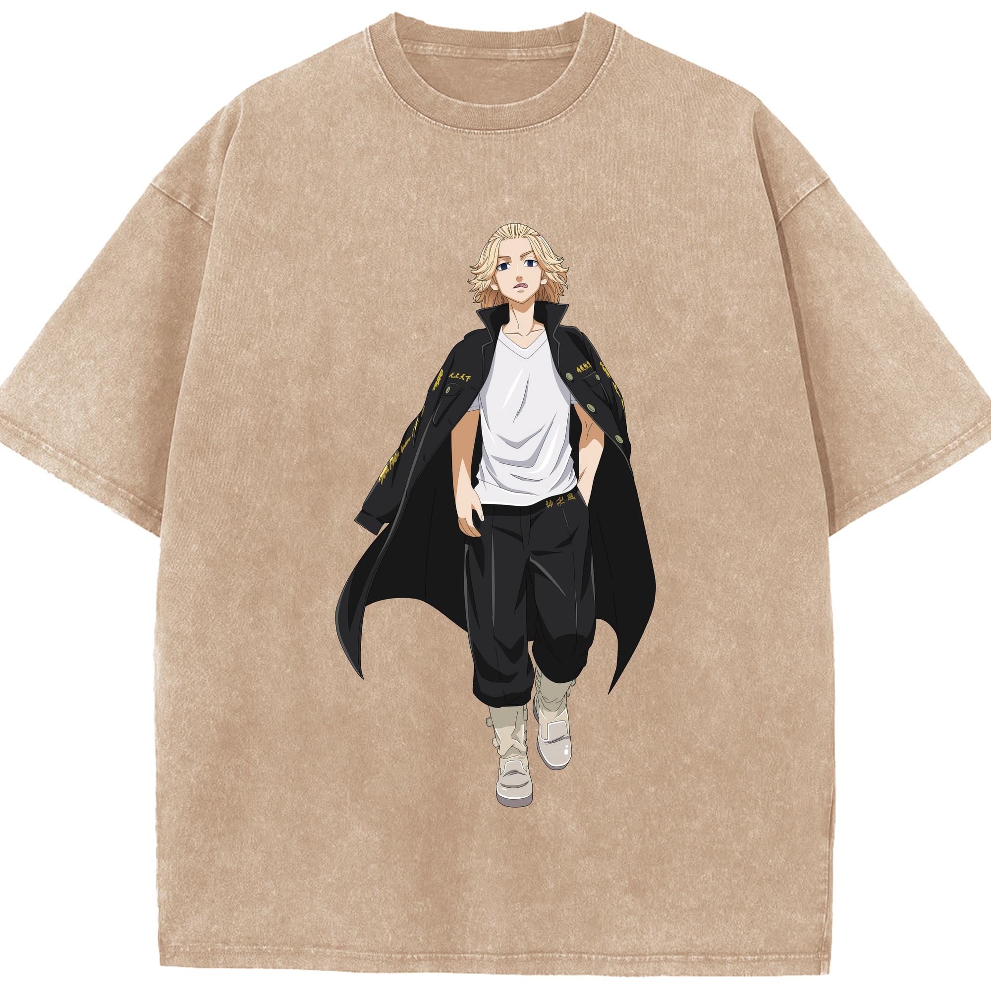 （画像用） 東京リベンジャーズ Tokyo Revengers 綿100% ヴィンテージ風 半袖Tシャツ（フロントプリント）