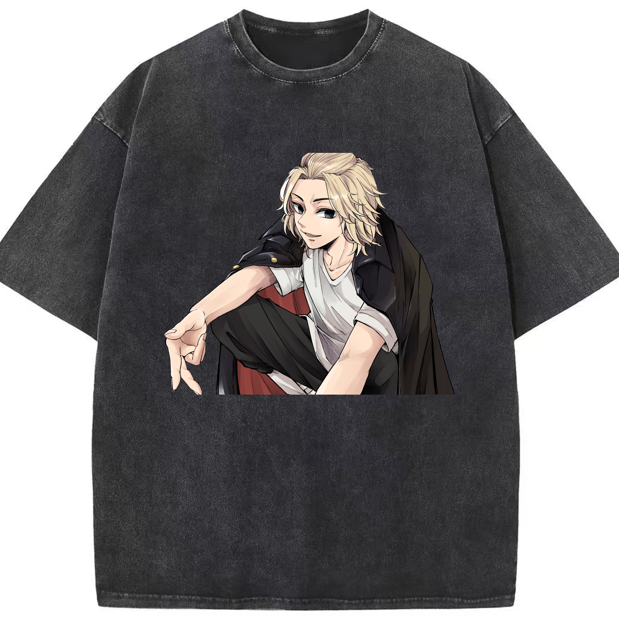 （画像用） 東京リベンジャーズ Tokyo Revengers 綿100% ヴィンテージ風 半袖Tシャツ（フロントプリント）
