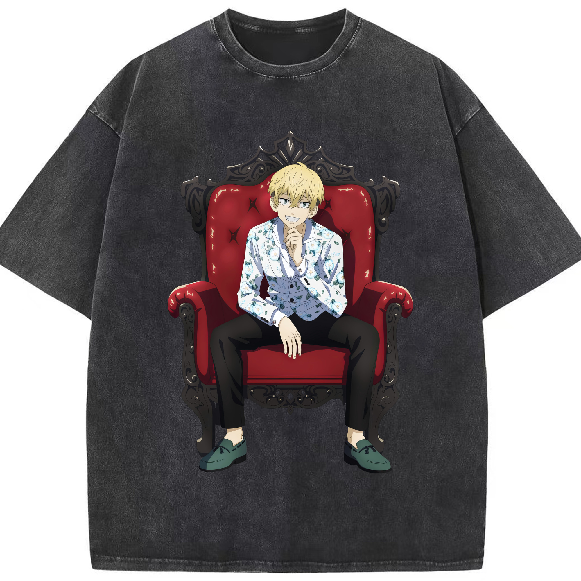 （画像用） 東京リベンジャーズ Tokyo Revengers 綿100% ヴィンテージ風 半袖Tシャツ（フロントプリント）