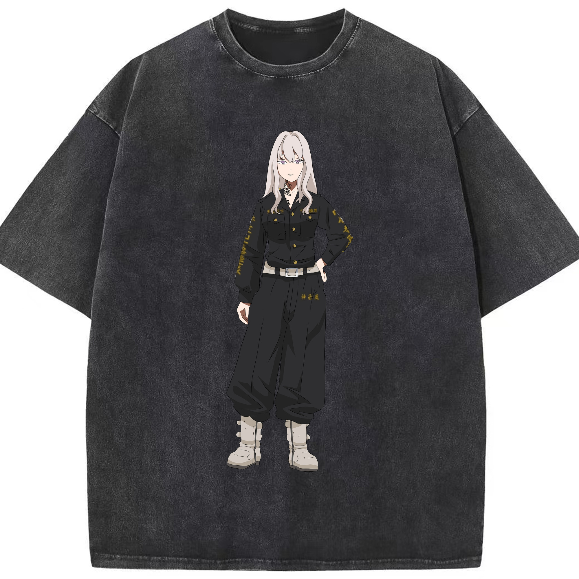 （画像用） 東京リベンジャーズ Tokyo Revengers 綿100% ヴィンテージ風 半袖Tシャツ（フロントプリント）