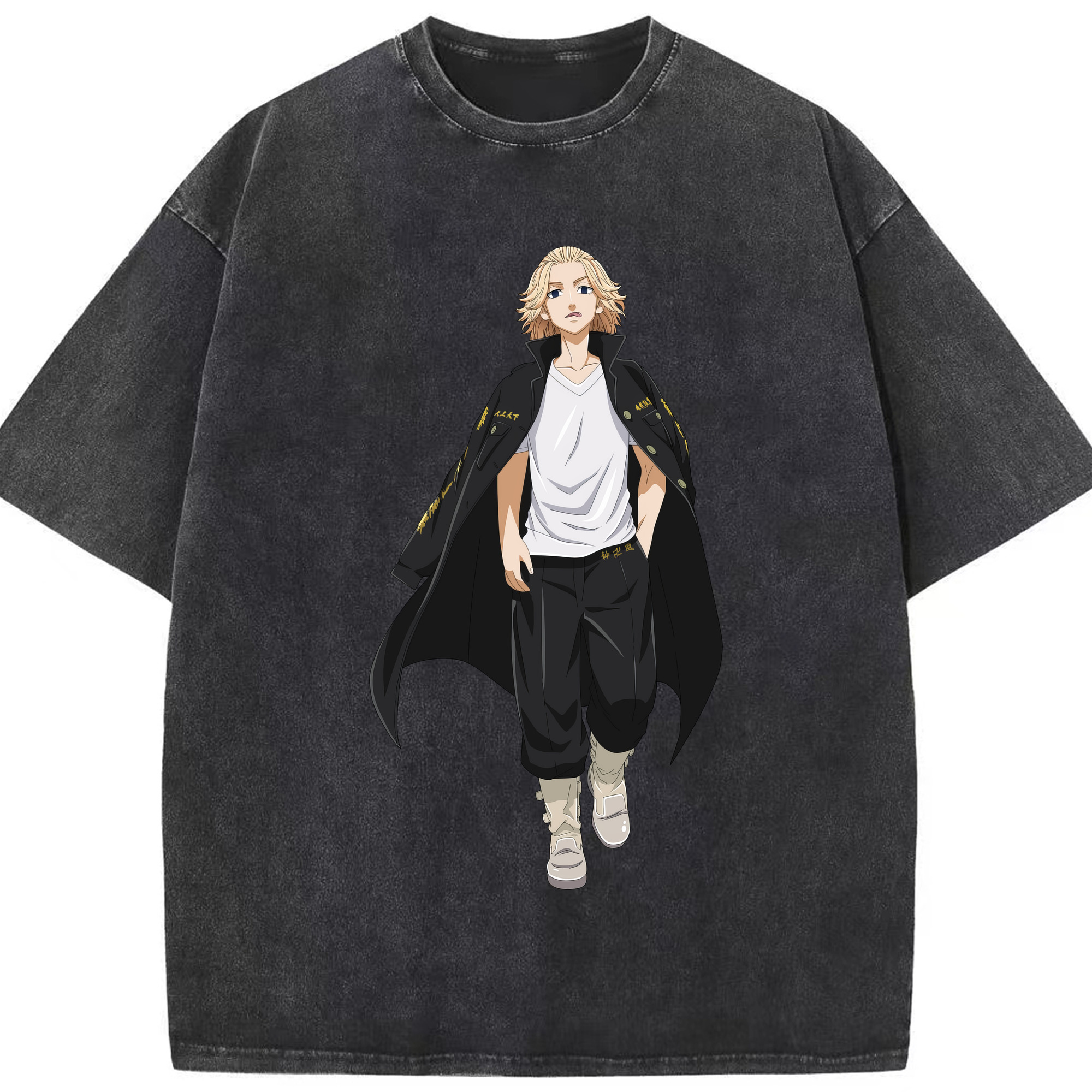 （画像用） 東京リベンジャーズ Tokyo Revengers 綿100% ヴィンテージ風 半袖Tシャツ（フロントプリント）
