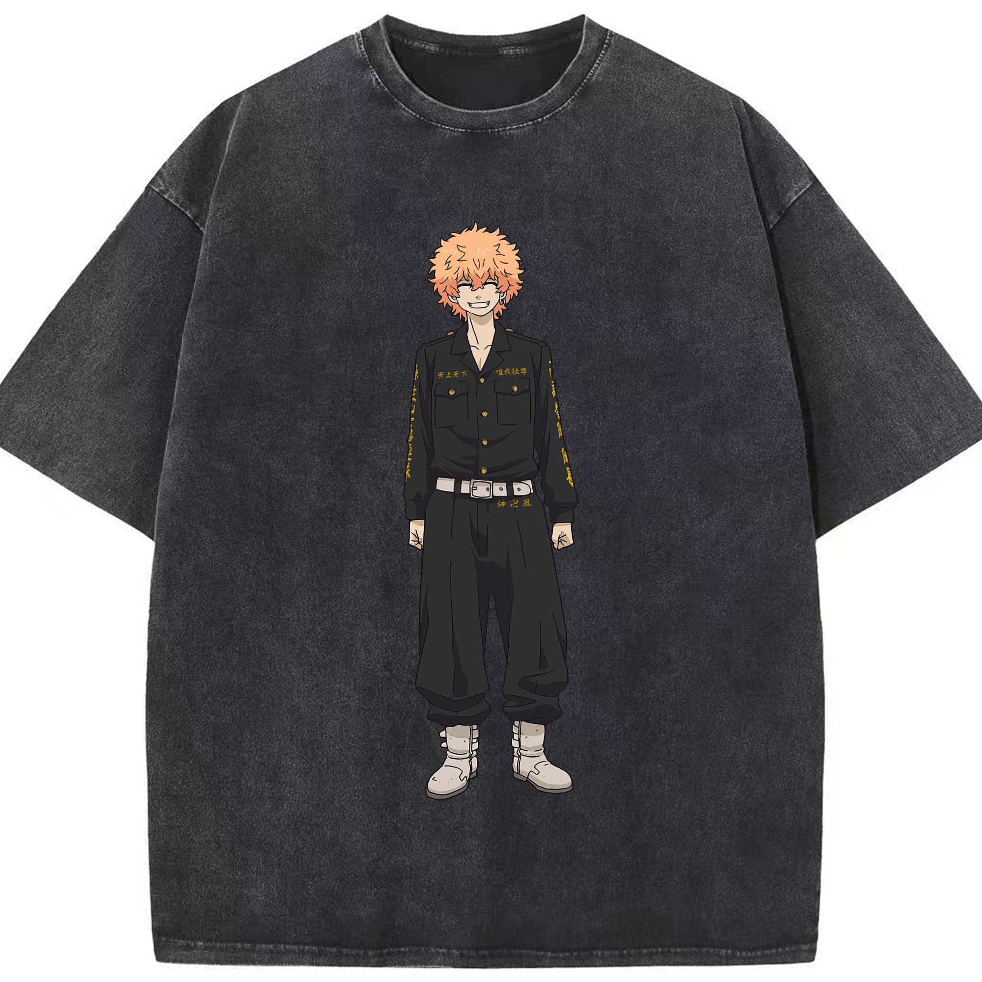 （画像用） 東京リベンジャーズ Tokyo Revengers 綿100% ヴィンテージ風 半袖Tシャツ（フロントプリント）