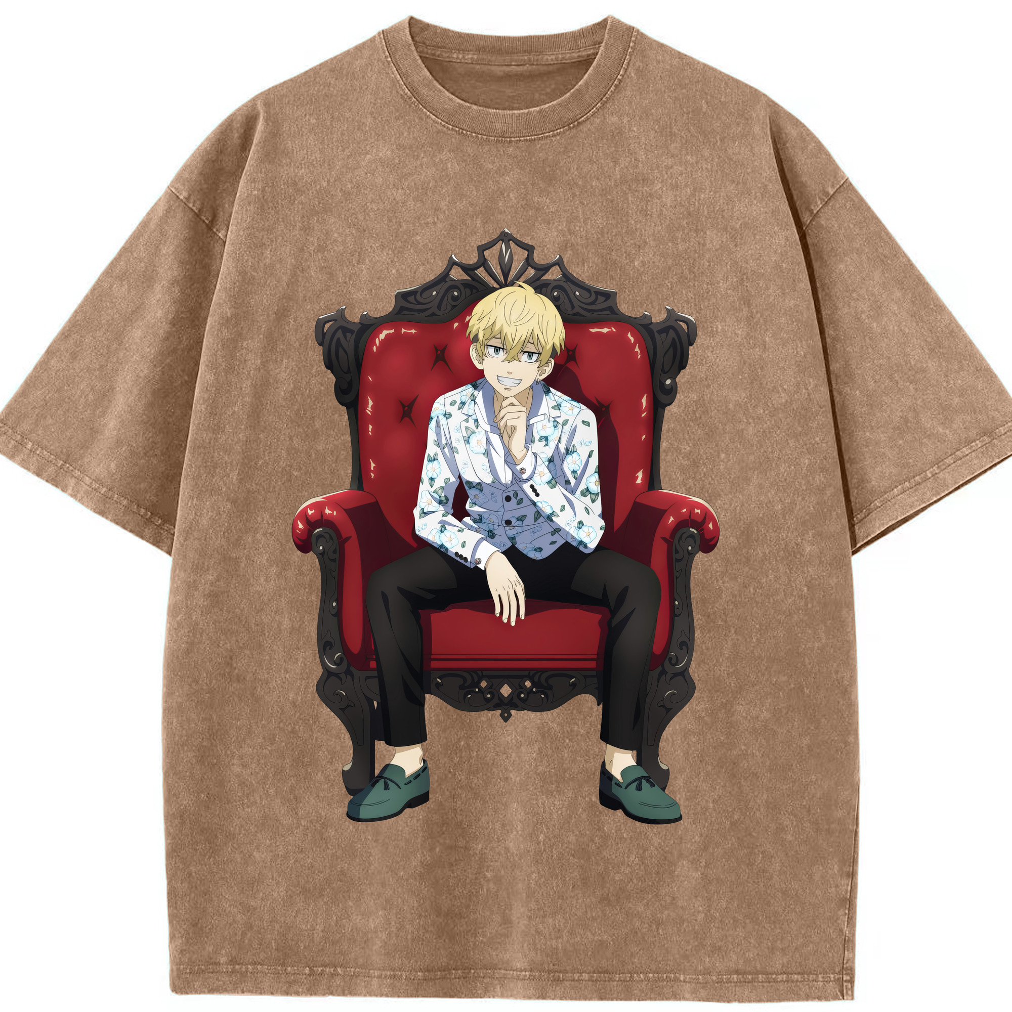（画像用） 東京リベンジャーズ Tokyo Revengers 綿100% ヴィンテージ風 半袖Tシャツ（フロントプリント）