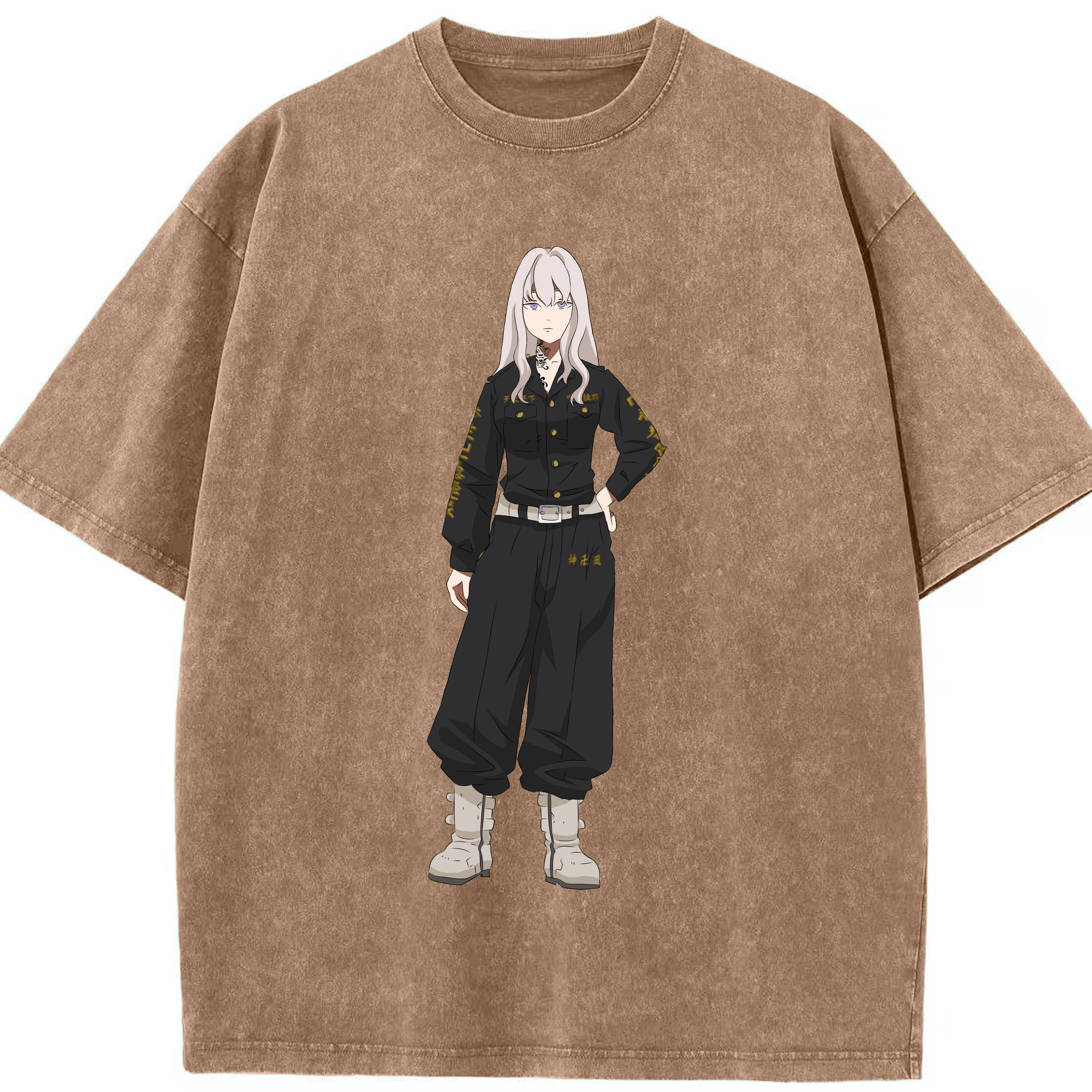 （画像用） 東京リベンジャーズ Tokyo Revengers 綿100% ヴィンテージ風 半袖Tシャツ（フロントプリント）