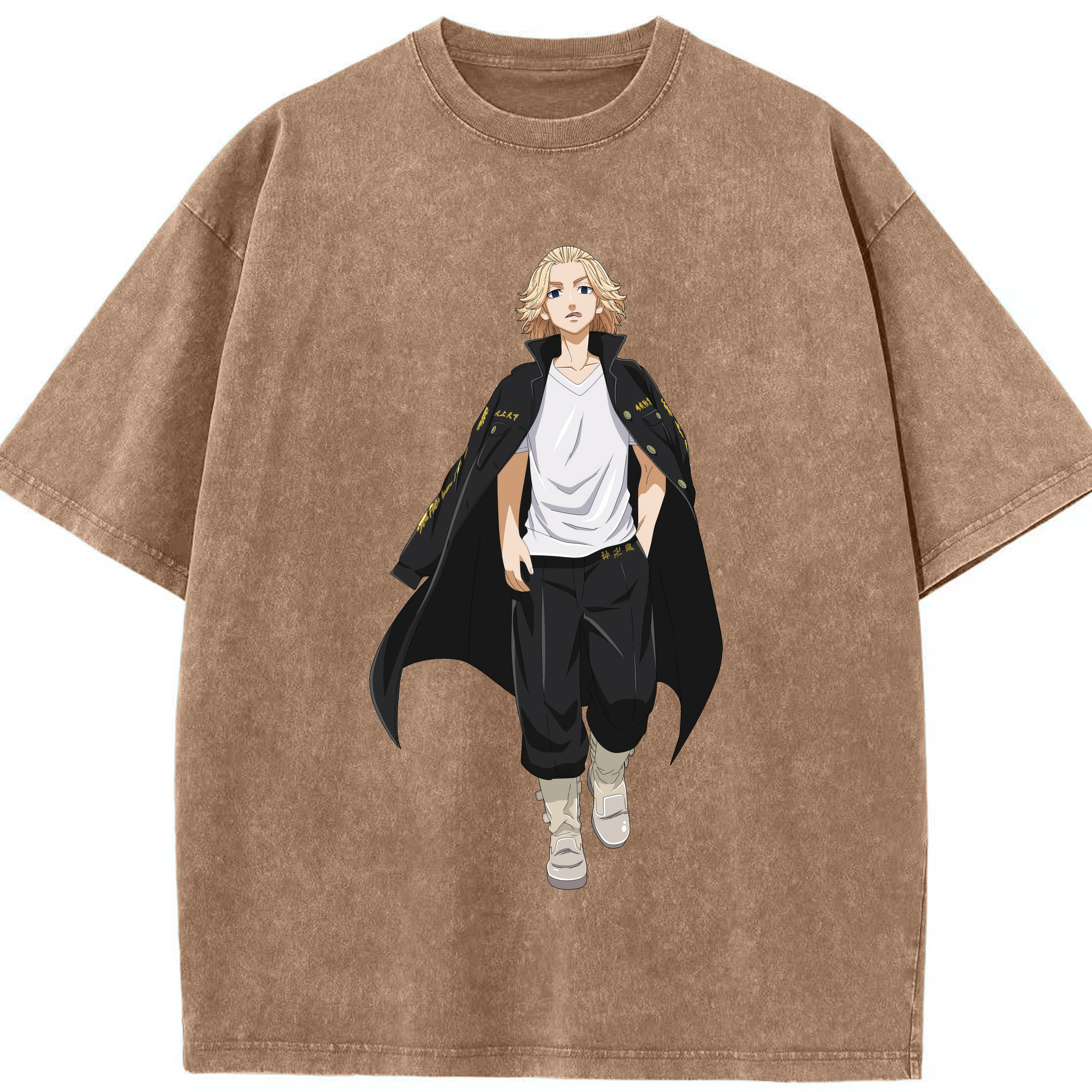 （画像用） 東京リベンジャーズ Tokyo Revengers 綿100% ヴィンテージ風 半袖Tシャツ（フロントプリント）