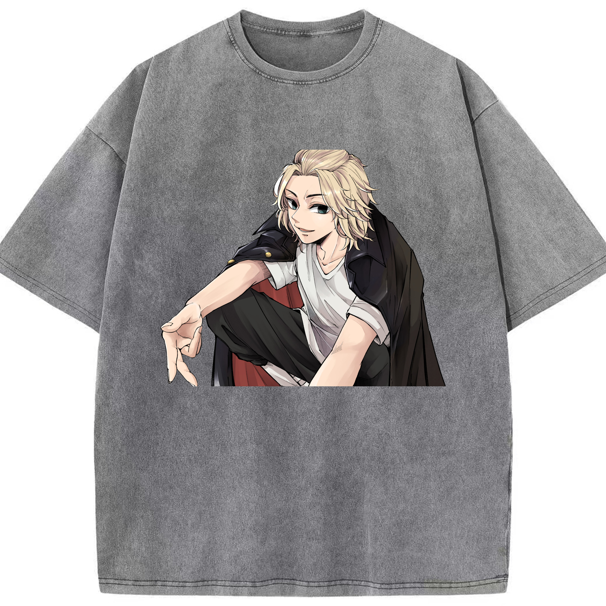 （画像用） 東京リベンジャーズ Tokyo Revengers 綿100% ヴィンテージ風 半袖Tシャツ（フロントプリント）