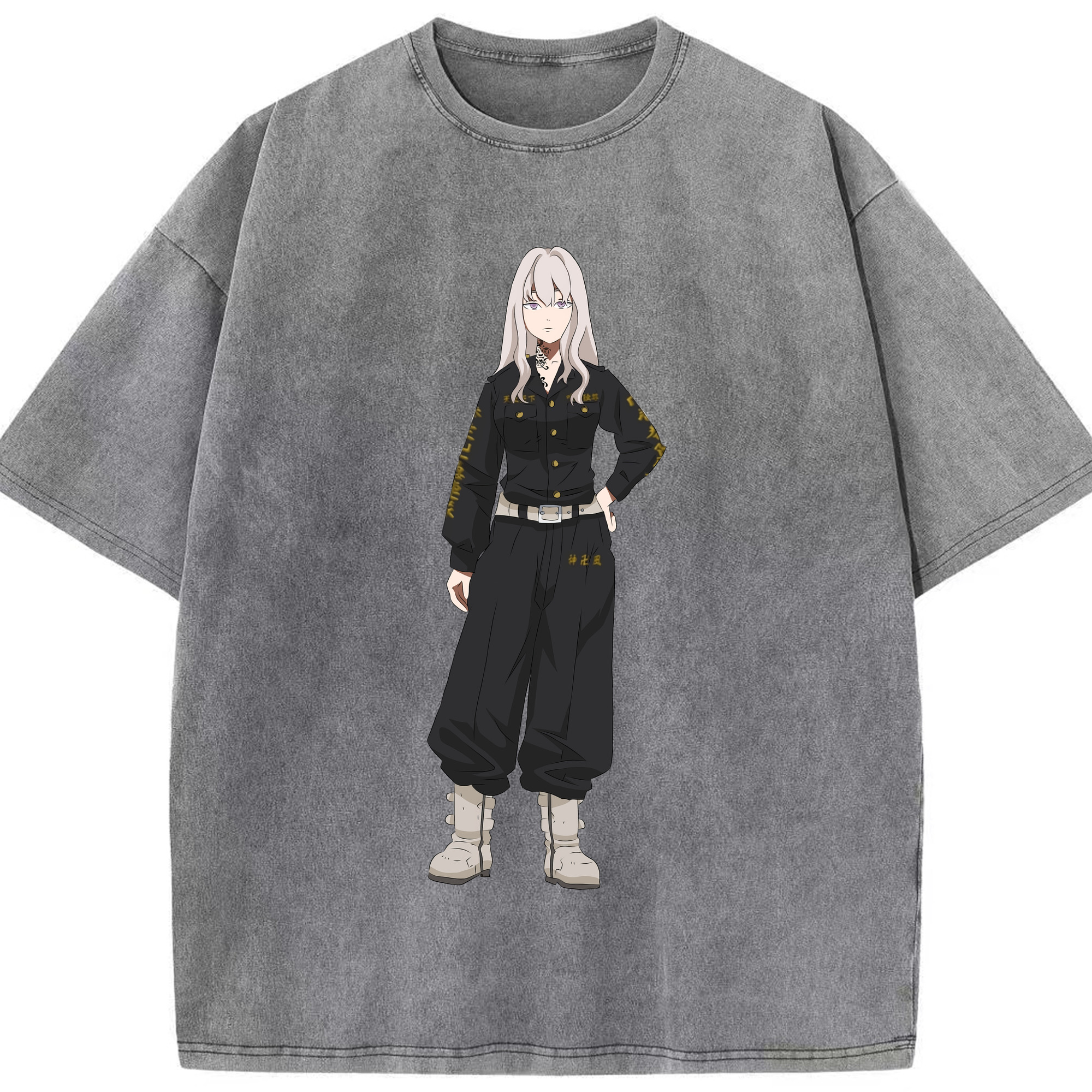 （画像用） 東京リベンジャーズ Tokyo Revengers 綿100% ヴィンテージ風 半袖Tシャツ（フロントプリント）