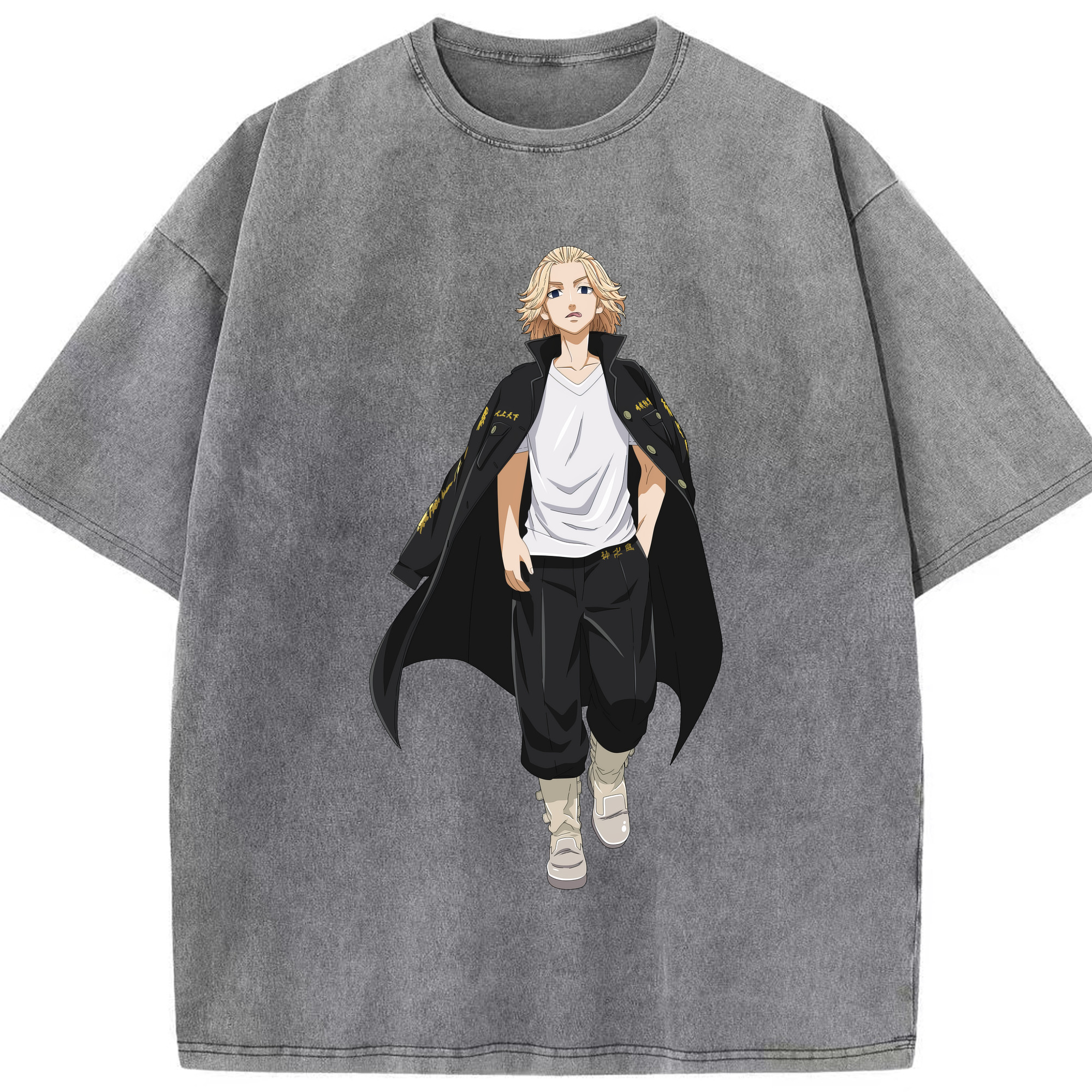 （画像用） 東京リベンジャーズ Tokyo Revengers 綿100% ヴィンテージ風 半袖Tシャツ（フロントプリント）