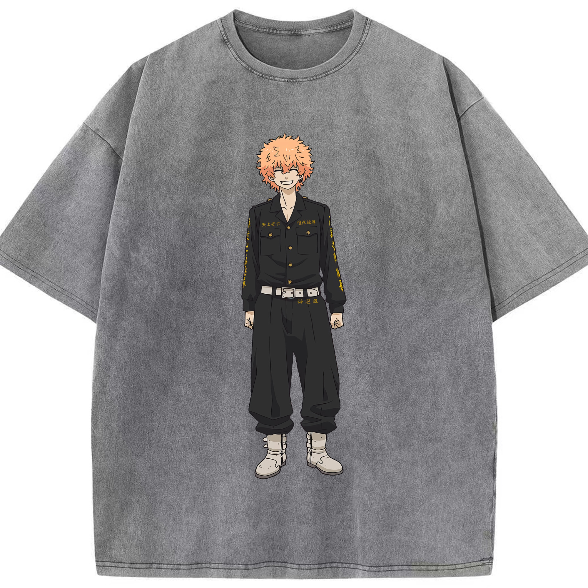 （画像用） 東京リベンジャーズ Tokyo Revengers 綿100% ヴィンテージ風 半袖Tシャツ（フロントプリント）