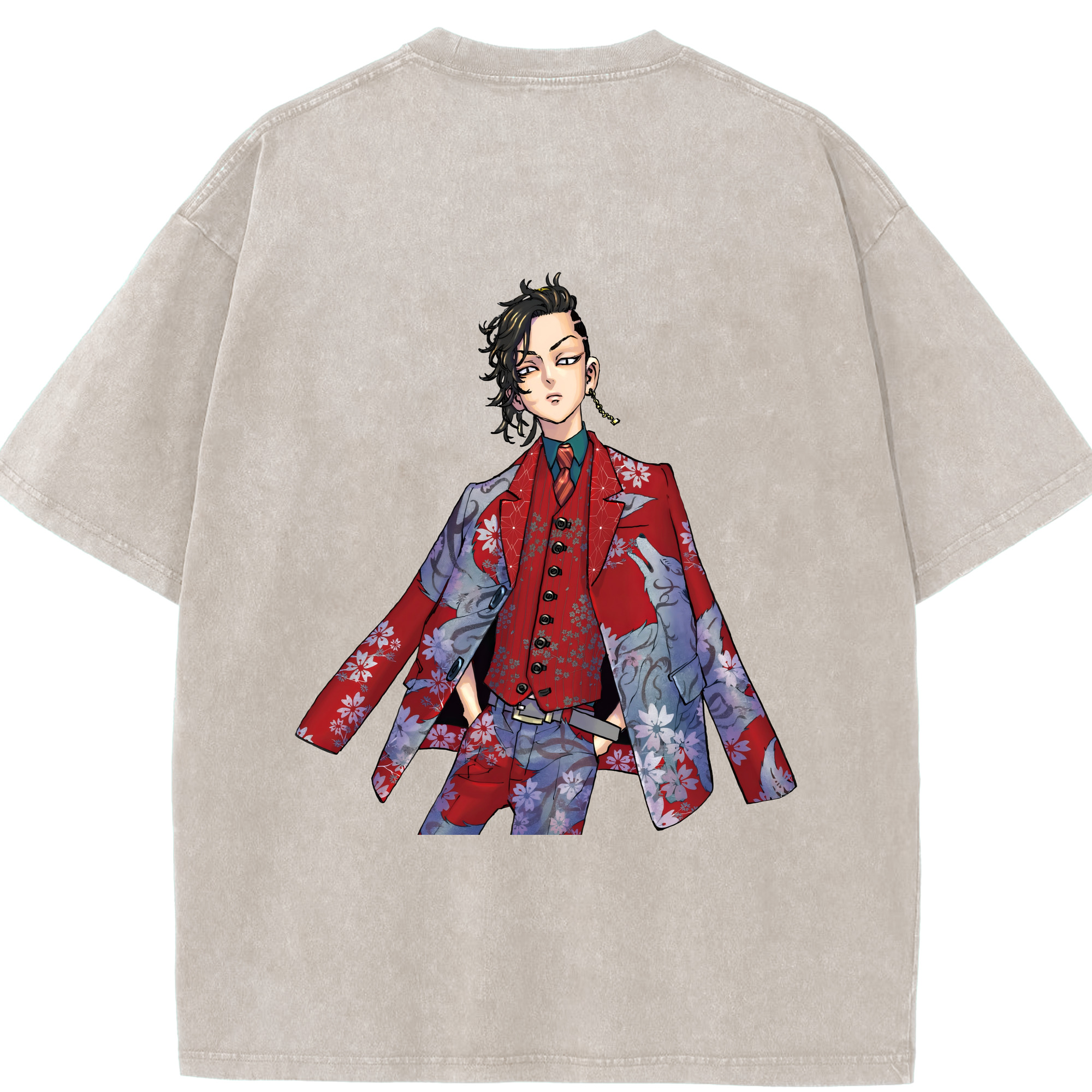 （画像用） 東京リベンジャーズ Tokyo Revengers 綿100% ヴィンテージ風 半袖Tシャツ（背面プリント）