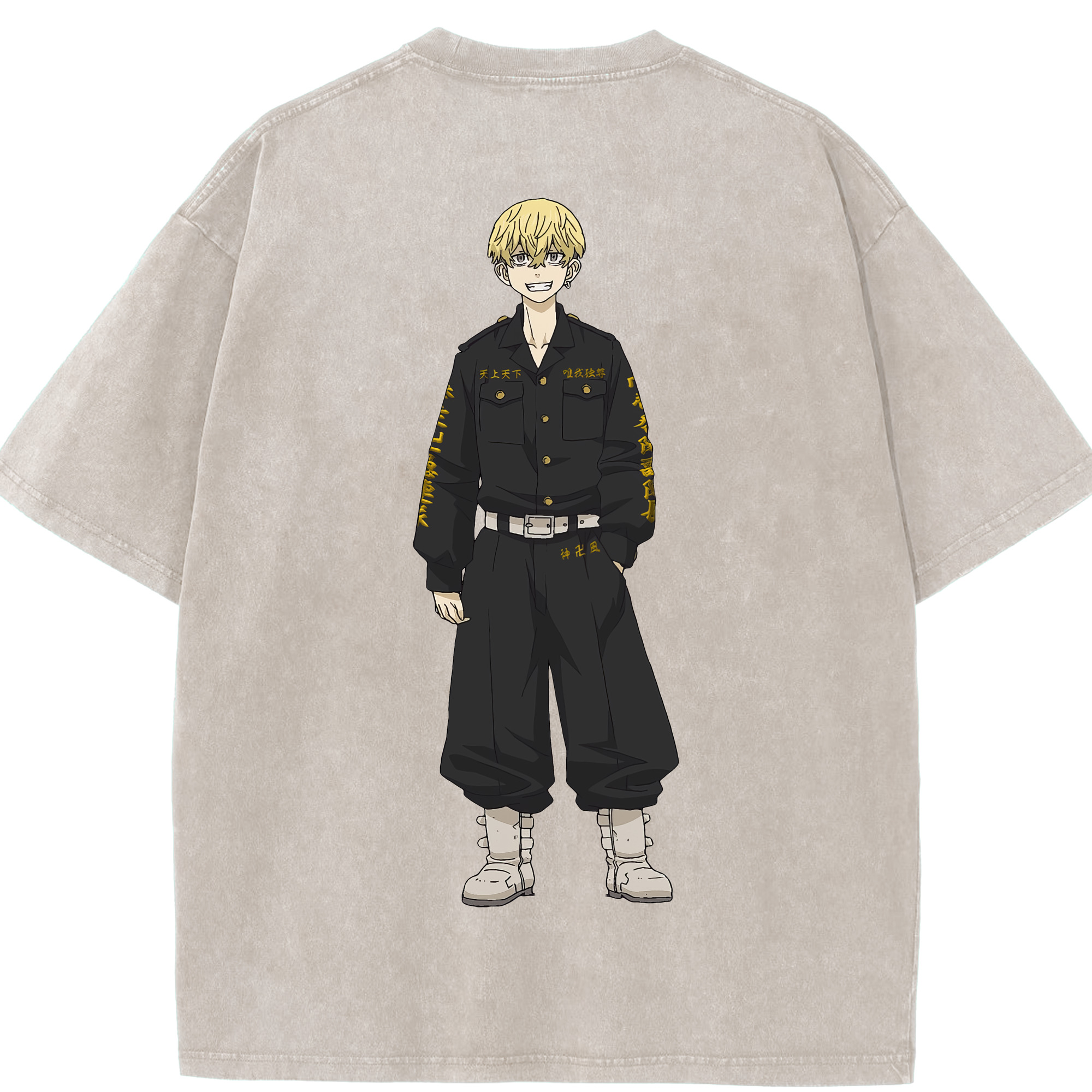 （画像用） 東京リベンジャーズ Tokyo Revengers 綿100% ヴィンテージ風 半袖Tシャツ（背面プリント）