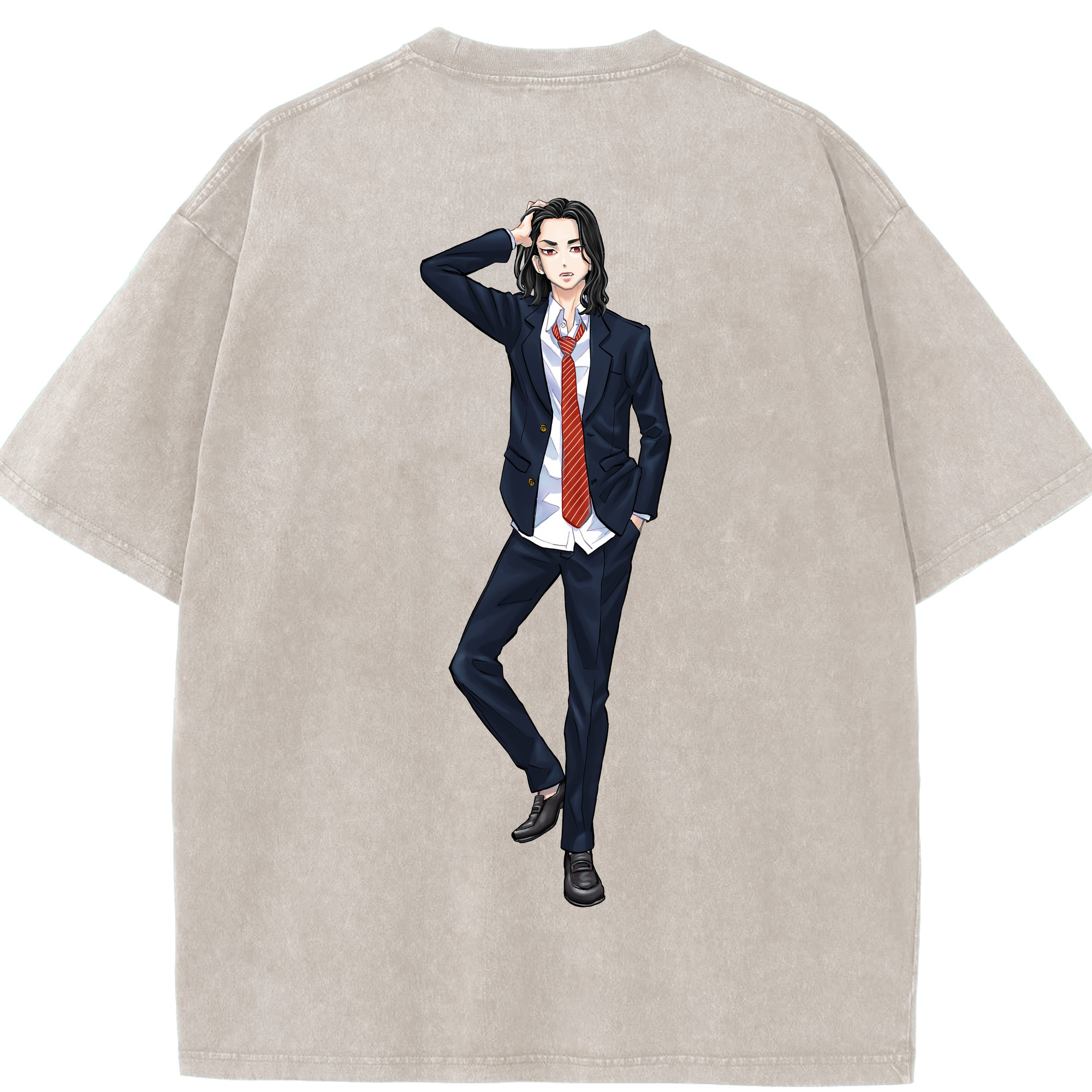 （画像用） 東京リベンジャーズ Tokyo Revengers 綿100% ヴィンテージ風 半袖Tシャツ（背面プリント）