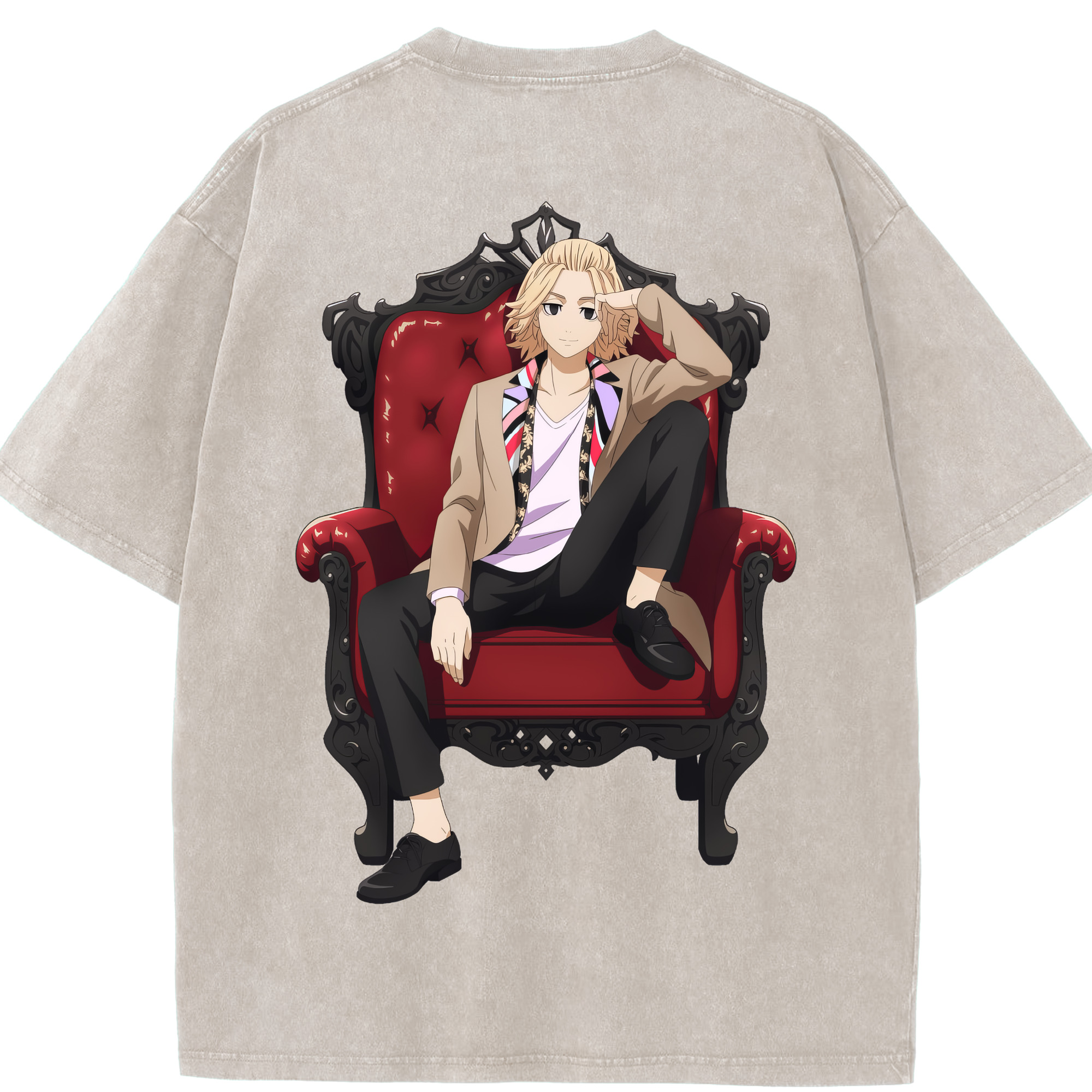 （画像用） 東京リベンジャーズ Tokyo Revengers 綿100% ヴィンテージ風 半袖Tシャツ（背面プリント）