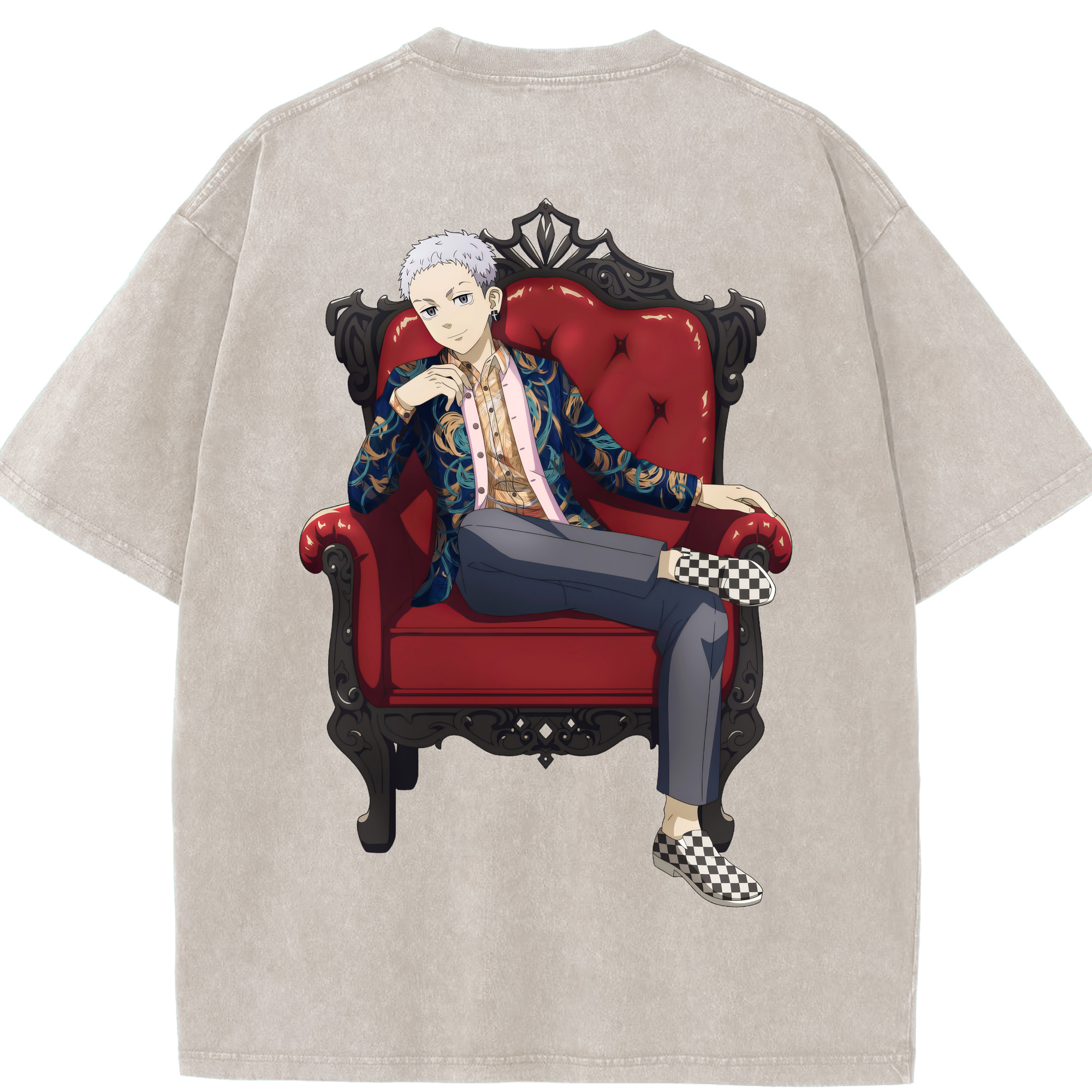 （画像用） 東京リベンジャーズ Tokyo Revengers 綿100% ヴィンテージ風 半袖Tシャツ（背面プリント）