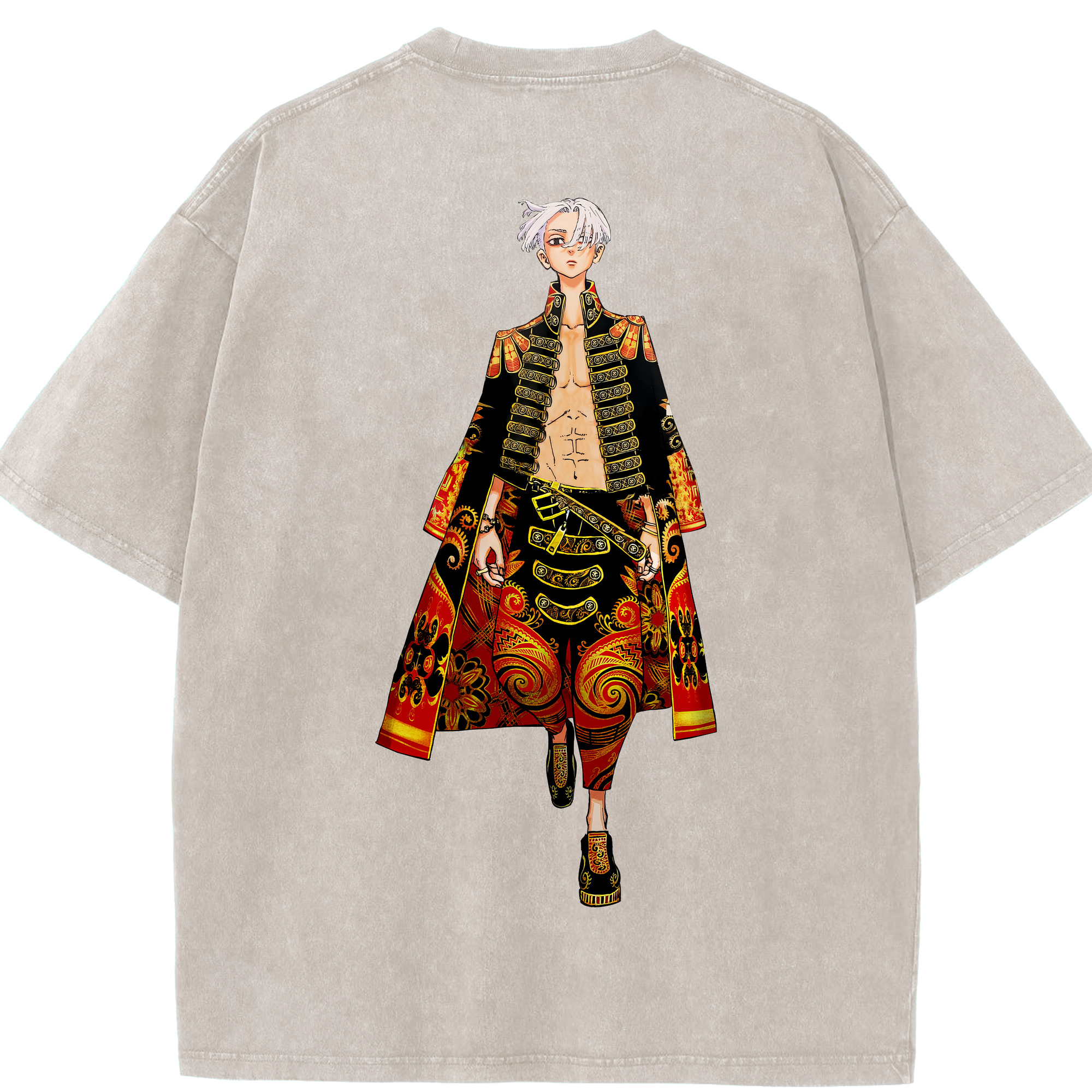 （画像用） 東京リベンジャーズ Tokyo Revengers 綿100% ヴィンテージ風 半袖Tシャツ（背面プリント）