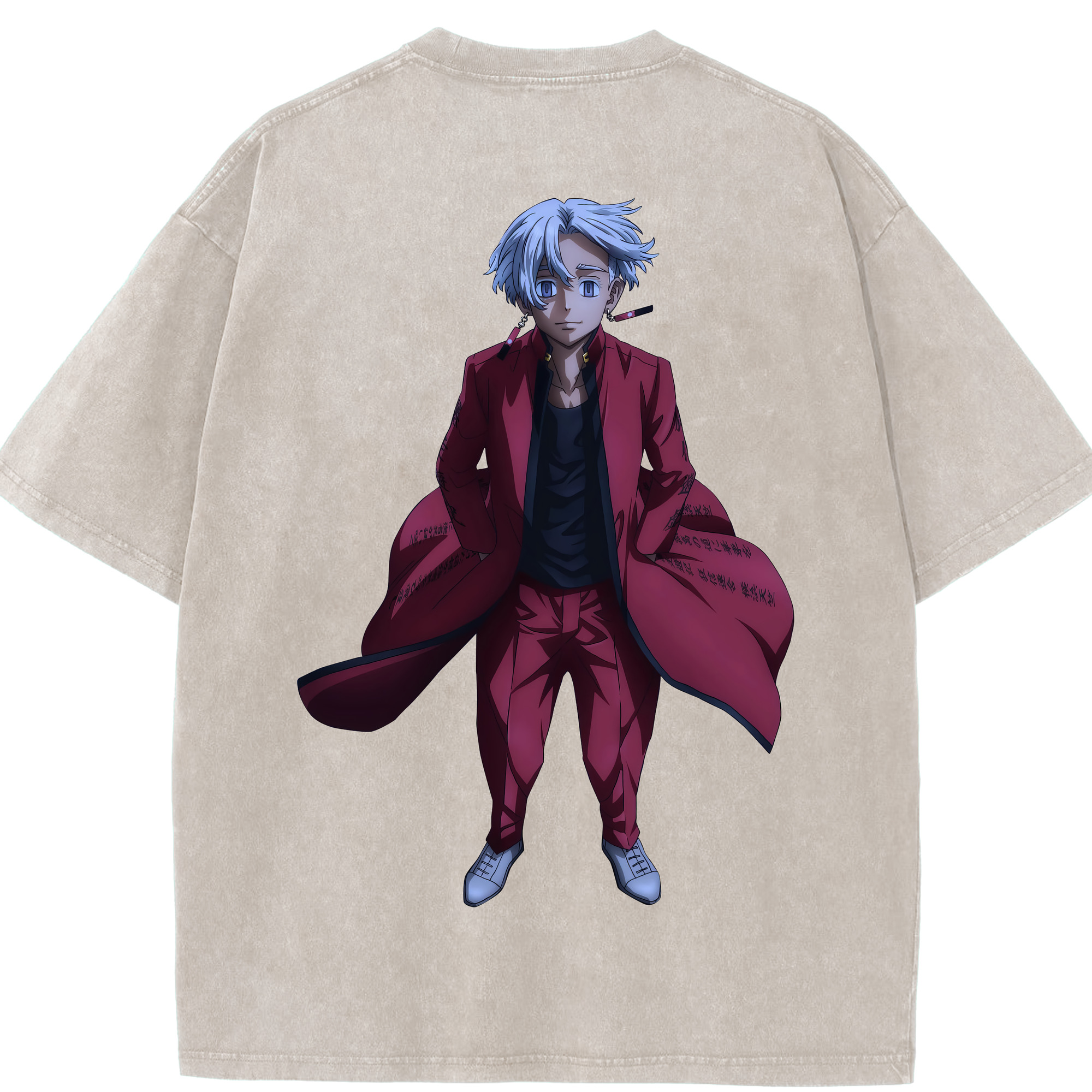 （画像用） 東京リベンジャーズ Tokyo Revengers 綿100% ヴィンテージ風 半袖Tシャツ（背面プリント）