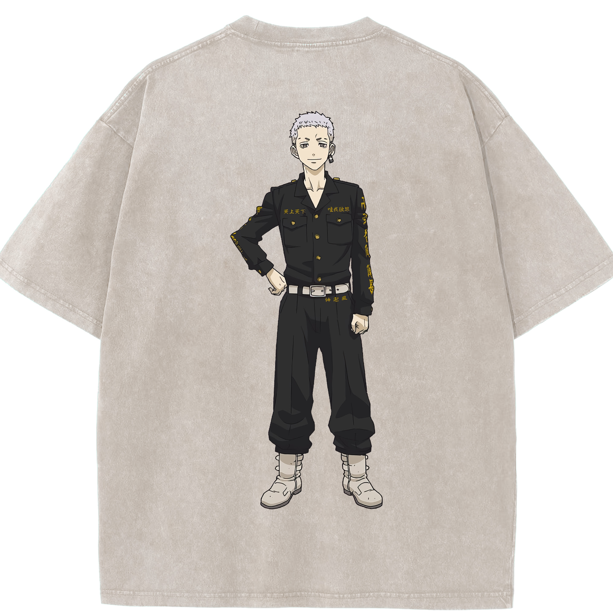 （画像用） 東京リベンジャーズ Tokyo Revengers 綿100% ヴィンテージ風 半袖Tシャツ（背面プリント）