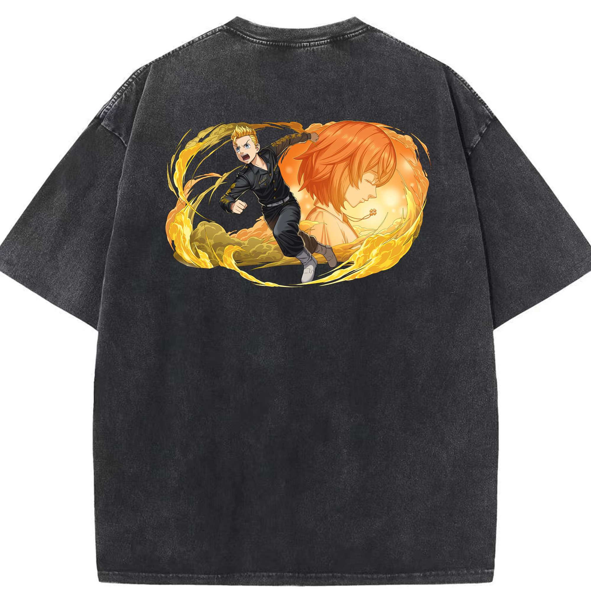 （画像用） 東京リベンジャーズ Tokyo Revengers 綿100% ヴィンテージ風 半袖Tシャツ（背面プリント）