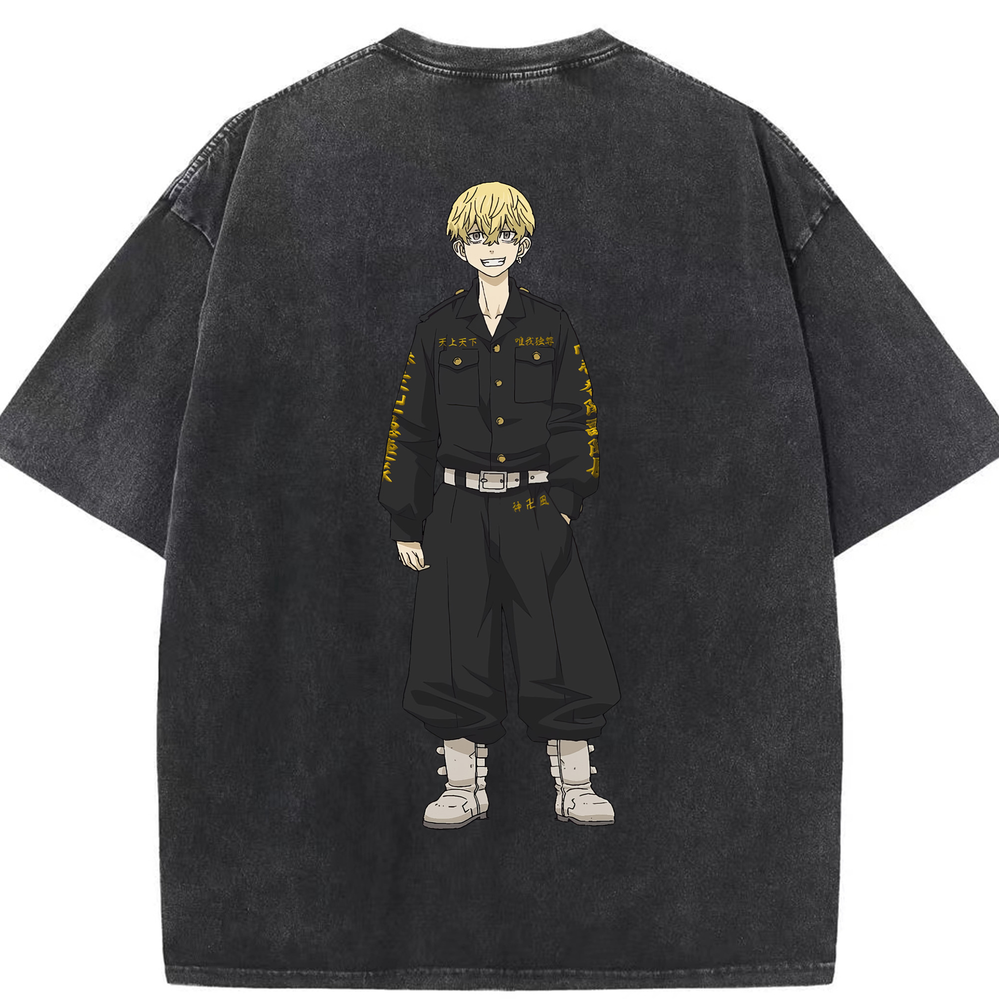 （画像用） 東京リベンジャーズ Tokyo Revengers 綿100% ヴィンテージ風 半袖Tシャツ（背面プリント）