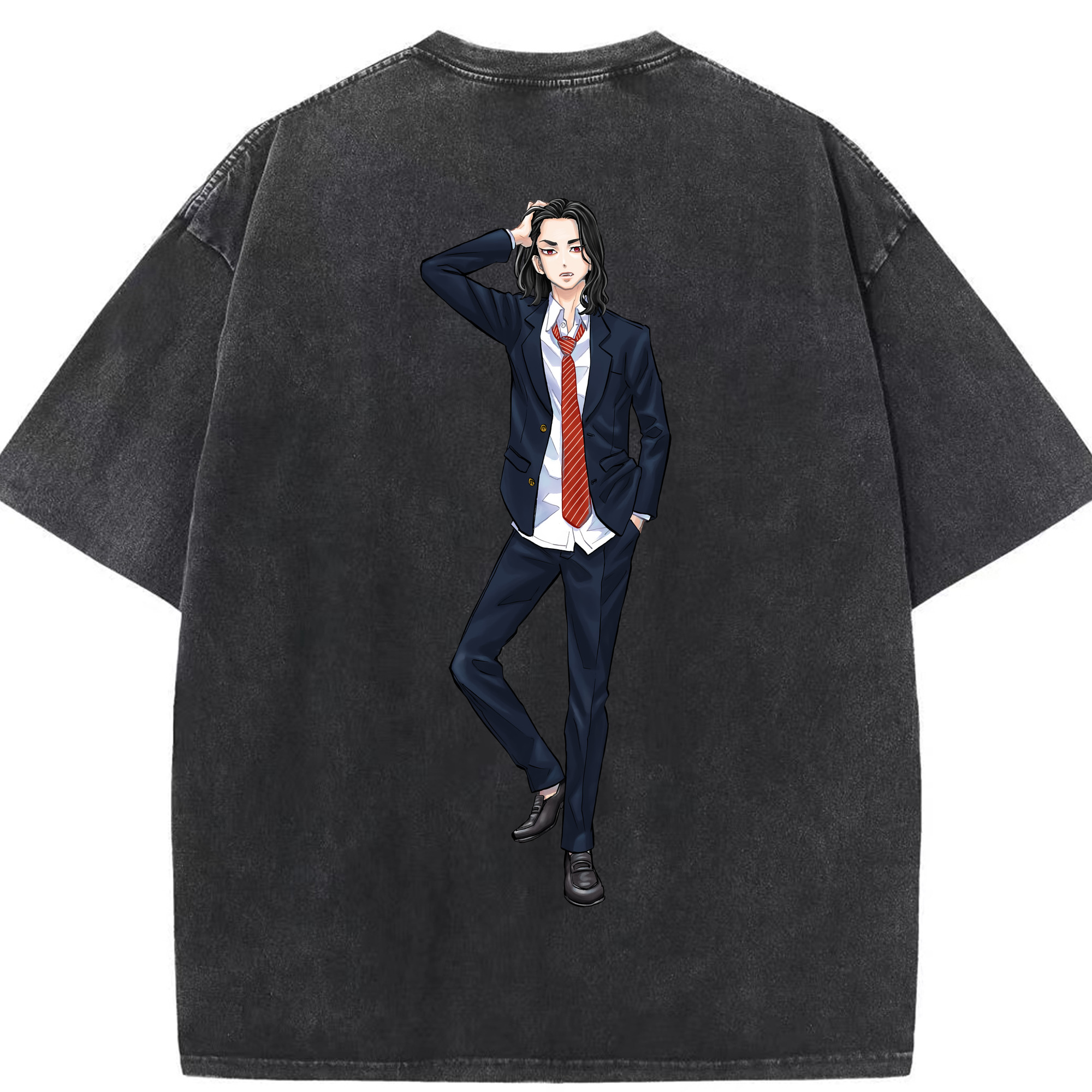 （画像用） 東京リベンジャーズ Tokyo Revengers 綿100% ヴィンテージ風 半袖Tシャツ（背面プリント）