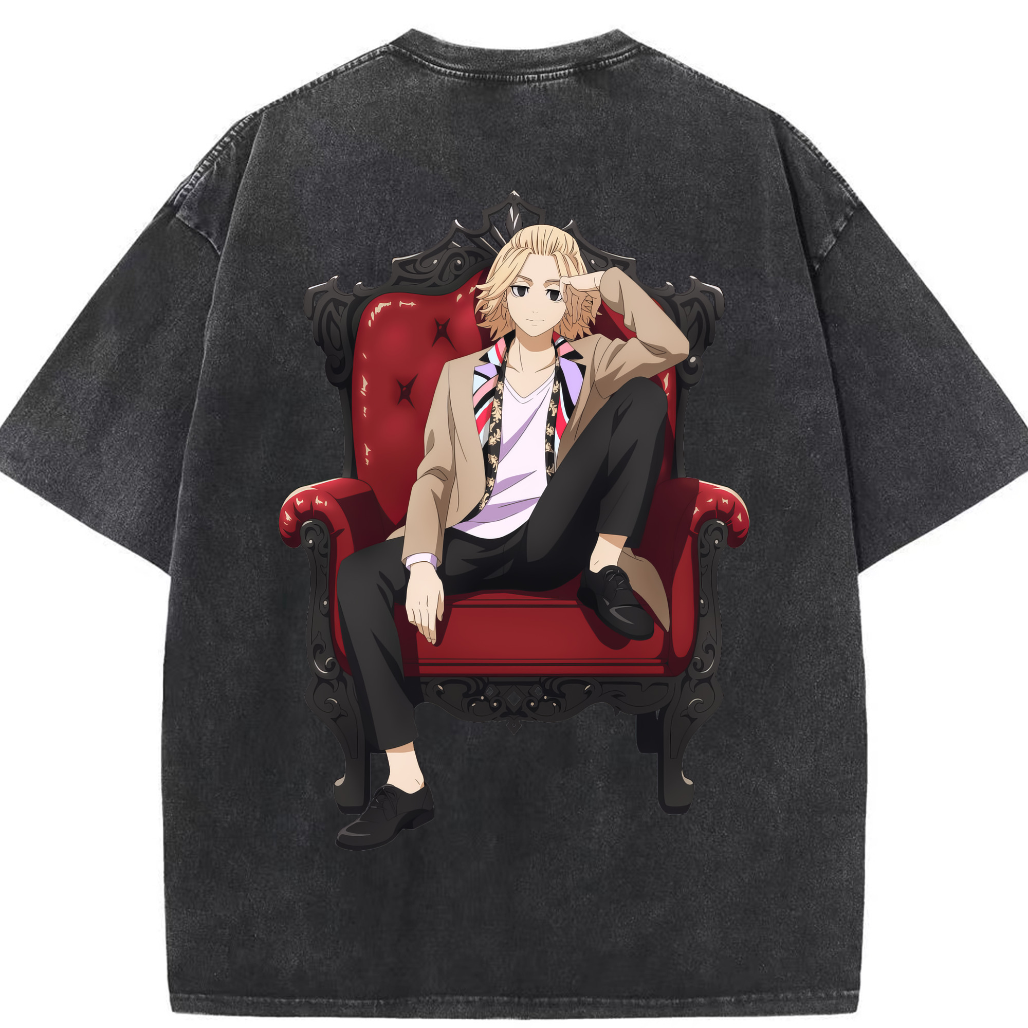 （画像用） 東京リベンジャーズ Tokyo Revengers 綿100% ヴィンテージ風 半袖Tシャツ（背面プリント）
