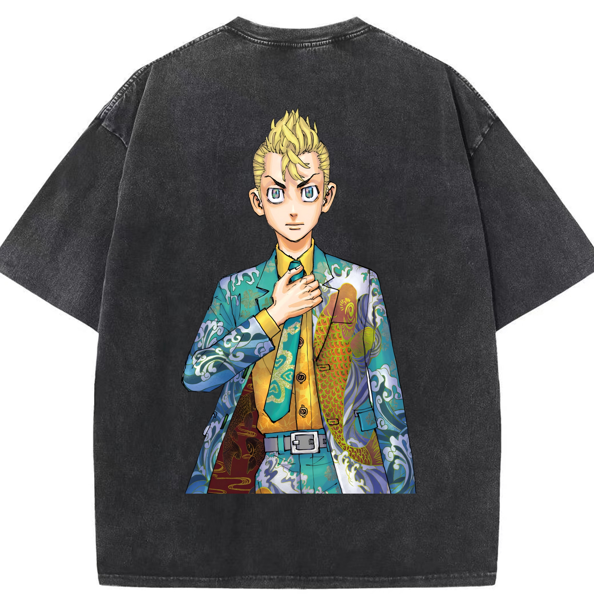 （画像用） 東京リベンジャーズ Tokyo Revengers 綿100% ヴィンテージ風 半袖Tシャツ（背面プリント）