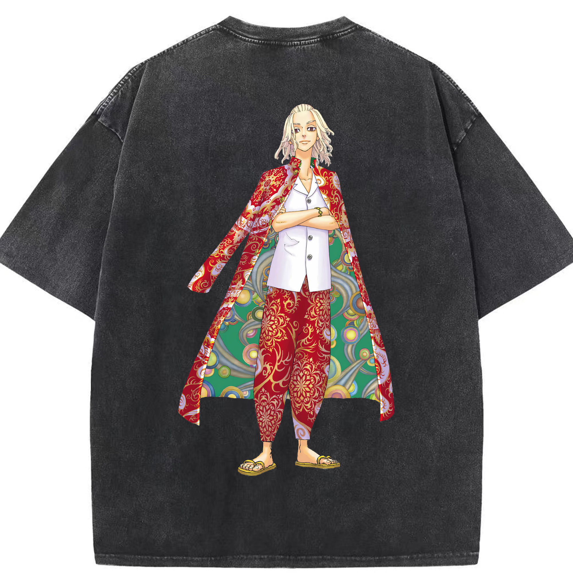 （画像用） 東京リベンジャーズ Tokyo Revengers 綿100% ヴィンテージ風 半袖Tシャツ（背面プリント）