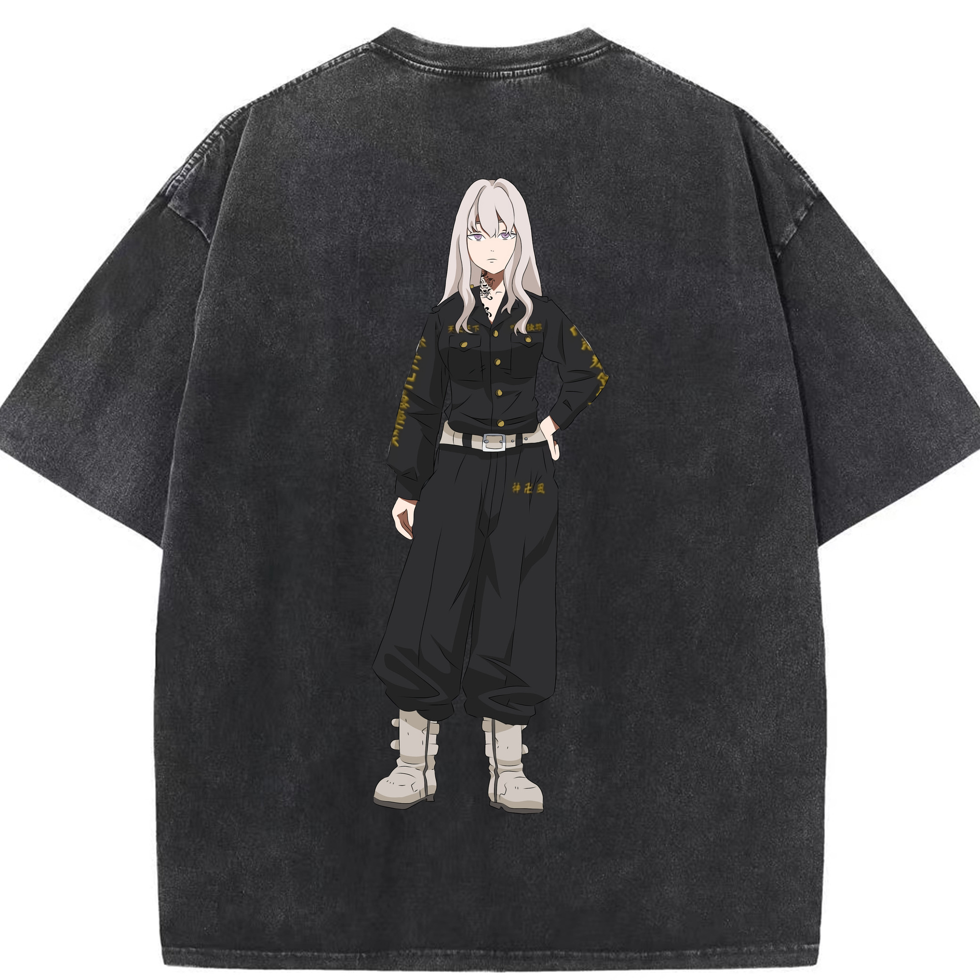 （画像用） 東京リベンジャーズ Tokyo Revengers 綿100% ヴィンテージ風 半袖Tシャツ（背面プリント）