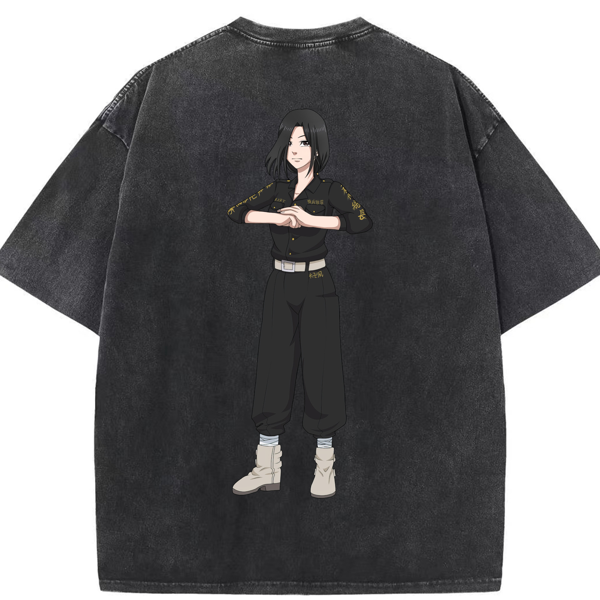 （画像用） 東京リベンジャーズ Tokyo Revengers 綿100% ヴィンテージ風 半袖Tシャツ（背面プリント）