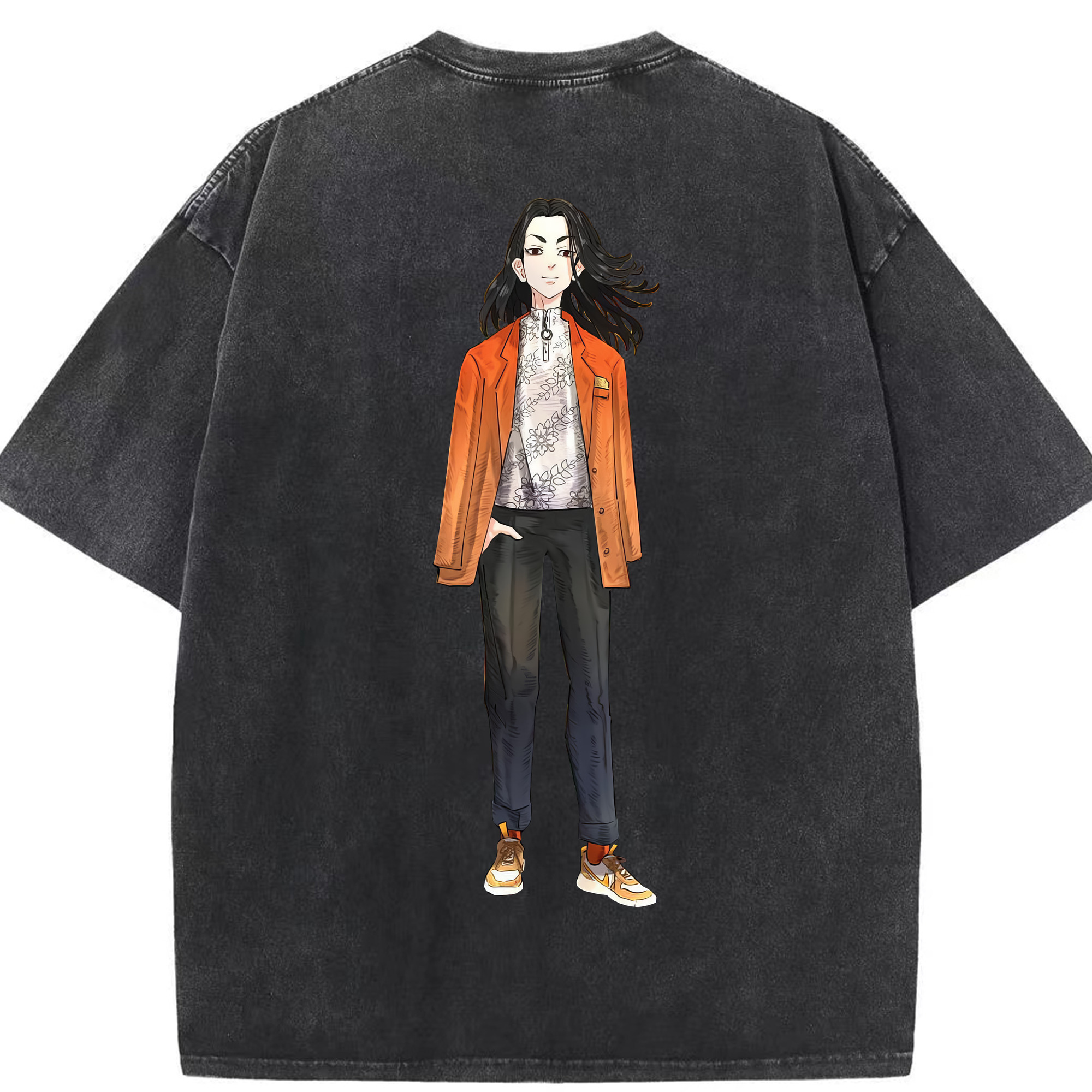 （画像用） 東京リベンジャーズ Tokyo Revengers 綿100% ヴィンテージ風 半袖Tシャツ（背面プリント）