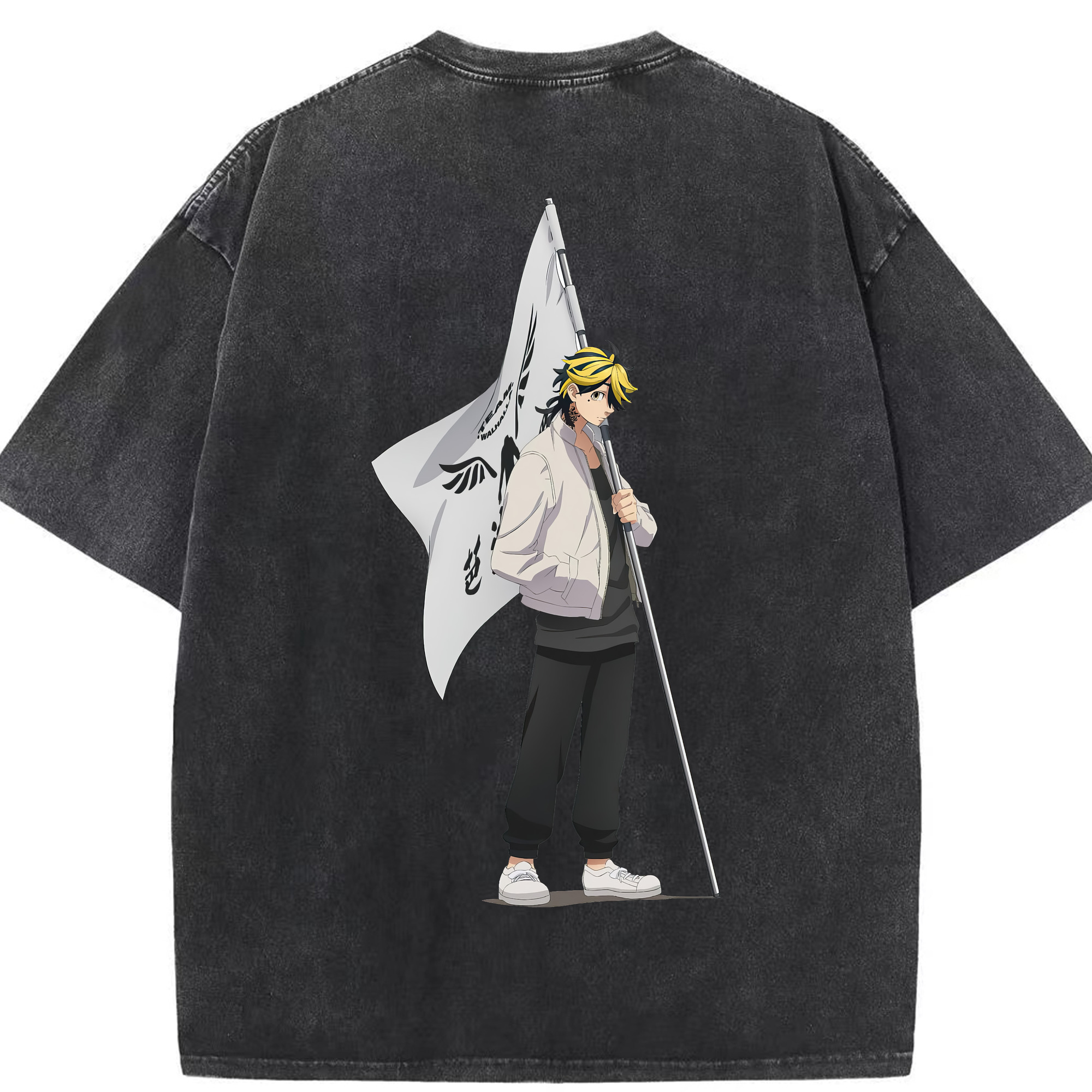 （画像用） 東京リベンジャーズ Tokyo Revengers 綿100% ヴィンテージ風 半袖Tシャツ（背面プリント）
