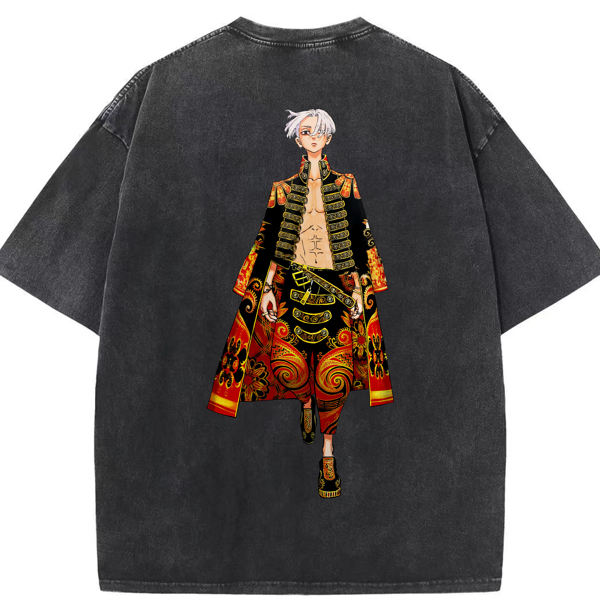 （画像用） 東京リベンジャーズ Tokyo Revengers 綿100% ヴィンテージ風 半袖Tシャツ（背面プリント）