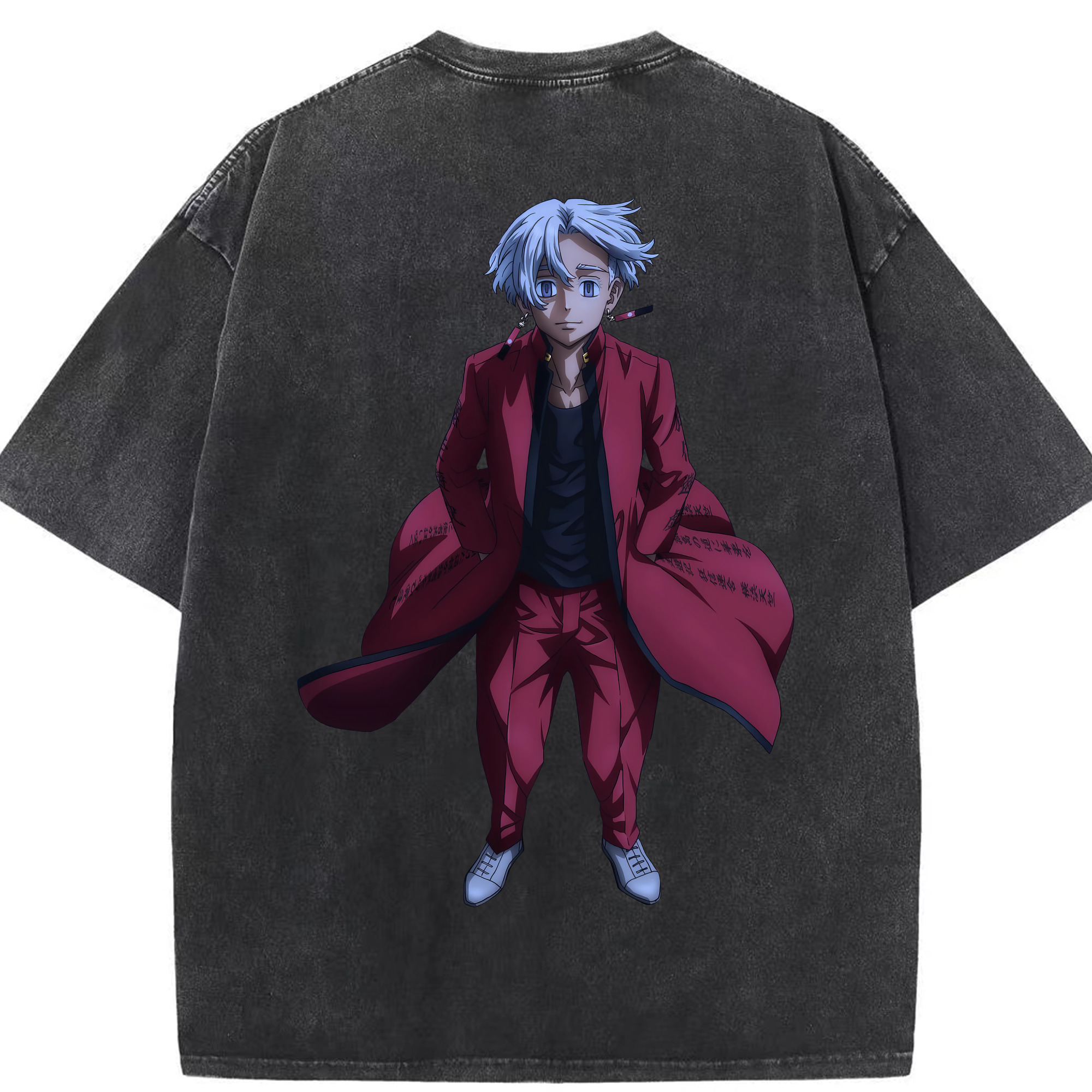 （画像用） 東京リベンジャーズ Tokyo Revengers 綿100% ヴィンテージ風 半袖Tシャツ（背面プリント）