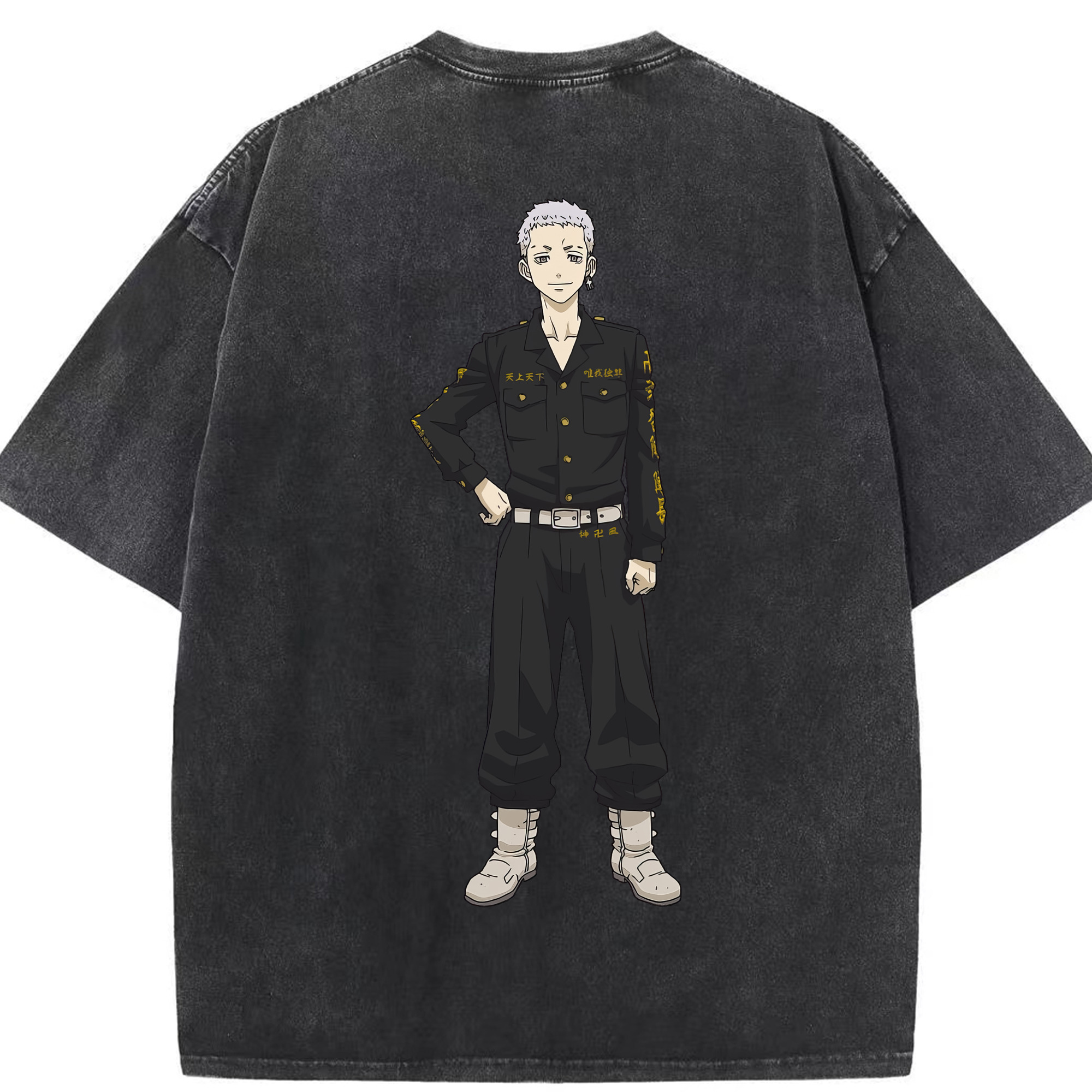 （画像用） 東京リベンジャーズ Tokyo Revengers 綿100% ヴィンテージ風 半袖Tシャツ（背面プリント）