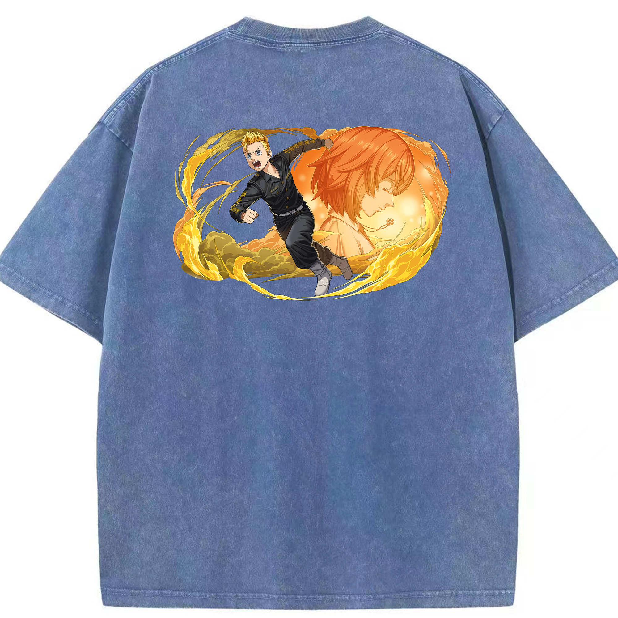（画像用） 東京リベンジャーズ Tokyo Revengers 綿100% ヴィンテージ風 半袖Tシャツ（背面プリント）