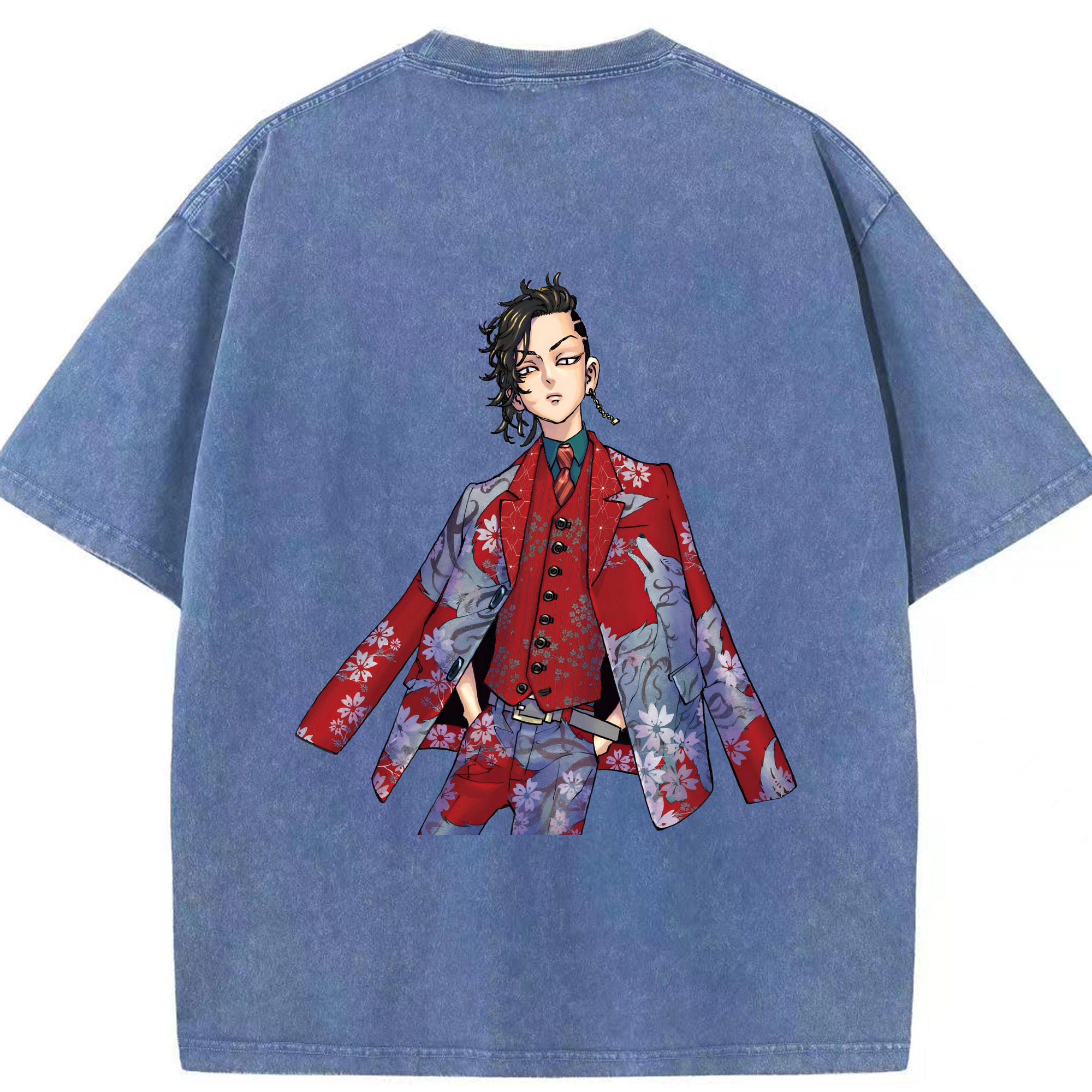 （画像用） 東京リベンジャーズ Tokyo Revengers 綿100% ヴィンテージ風 半袖Tシャツ（背面プリント）
