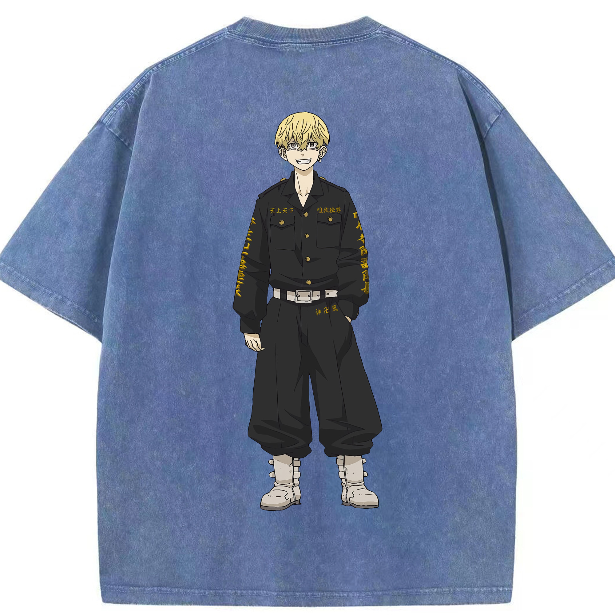 （画像用） 東京リベンジャーズ Tokyo Revengers 綿100% ヴィンテージ風 半袖Tシャツ（背面プリント）