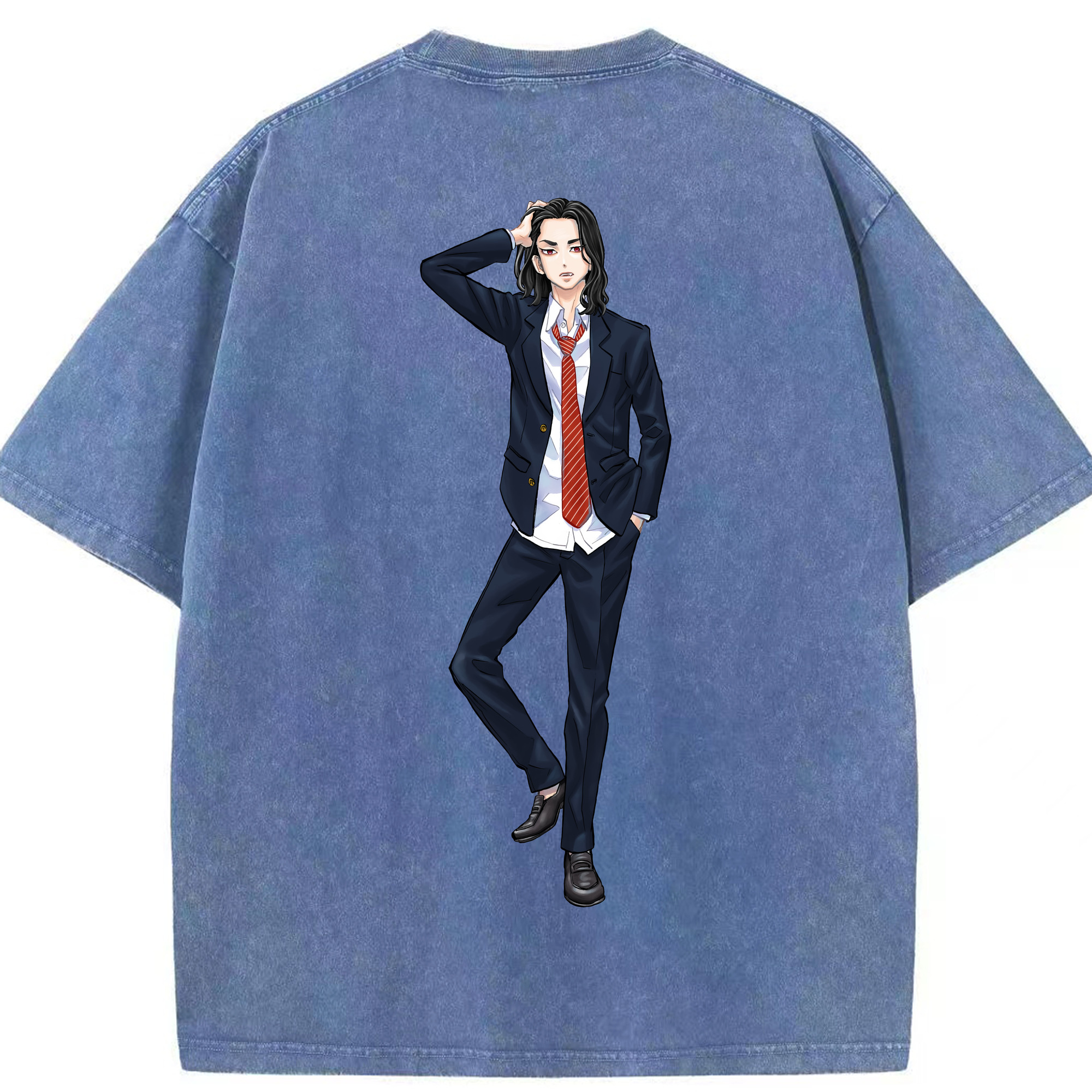 （画像用） 東京リベンジャーズ Tokyo Revengers 綿100% ヴィンテージ風 半袖Tシャツ（背面プリント）