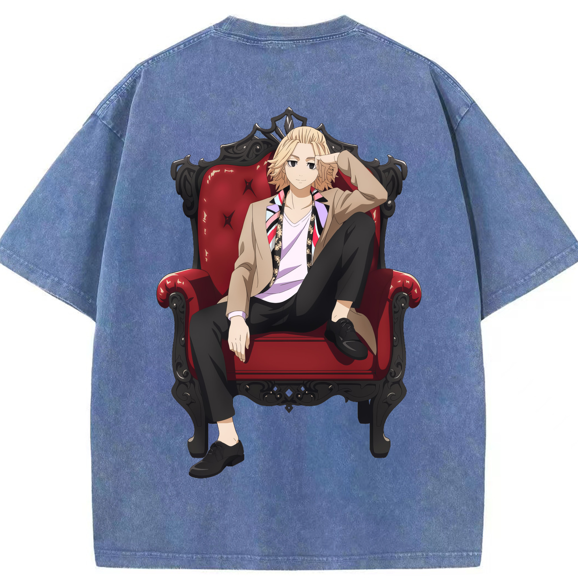（画像用） 東京リベンジャーズ Tokyo Revengers 綿100% ヴィンテージ風 半袖Tシャツ（背面プリント）