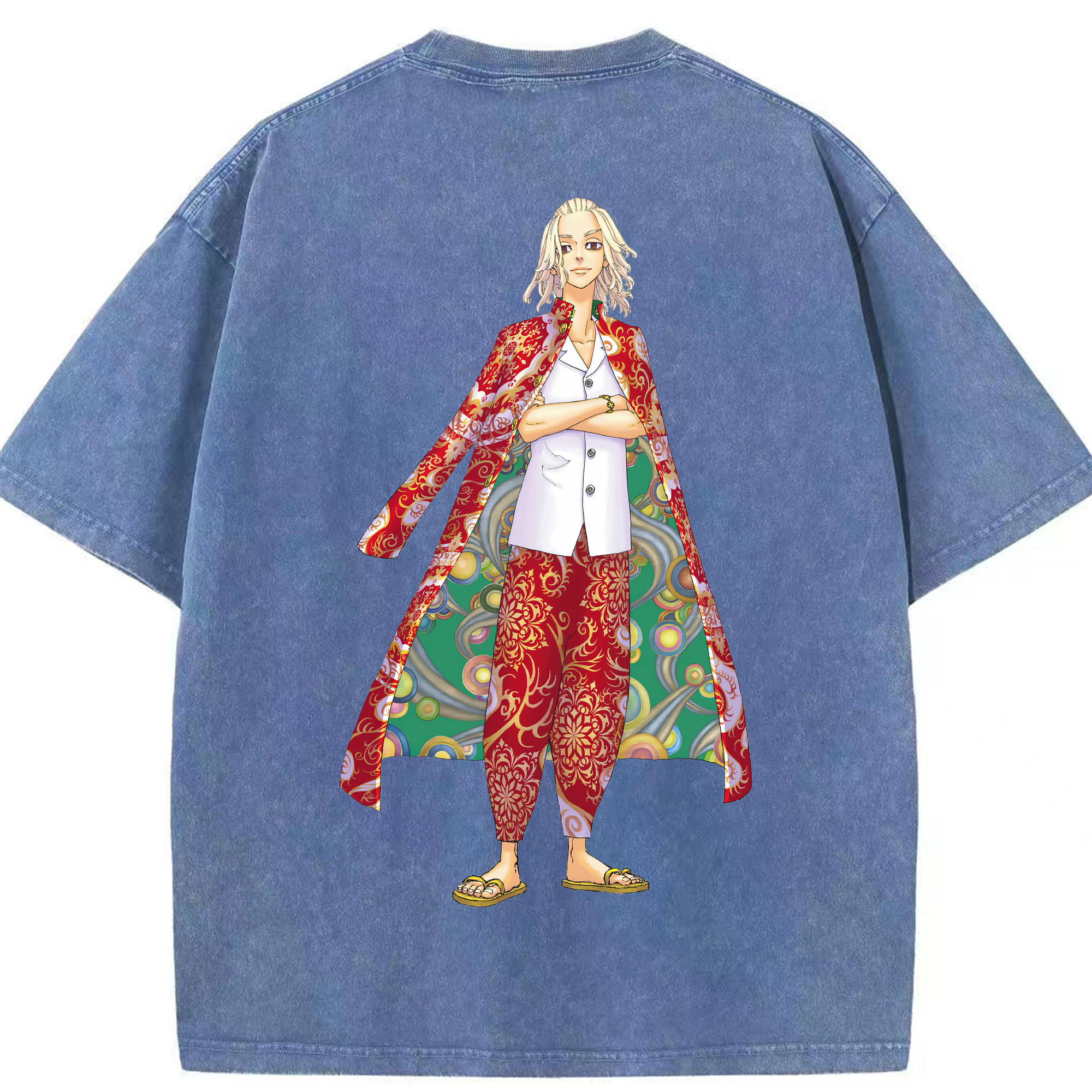 （画像用） 東京リベンジャーズ Tokyo Revengers 綿100% ヴィンテージ風 半袖Tシャツ（背面プリント）