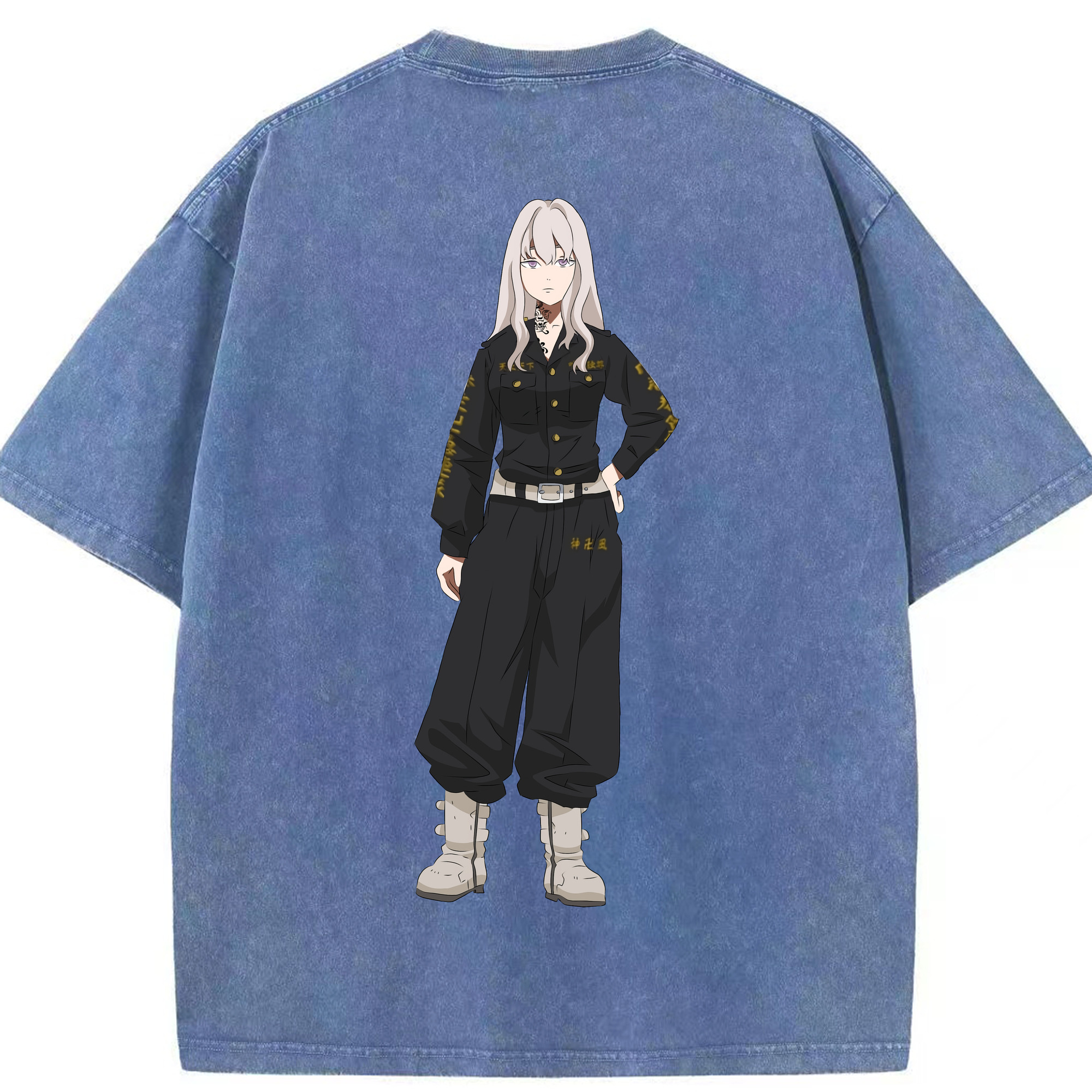 （画像用） 東京リベンジャーズ Tokyo Revengers 綿100% ヴィンテージ風 半袖Tシャツ（背面プリント）