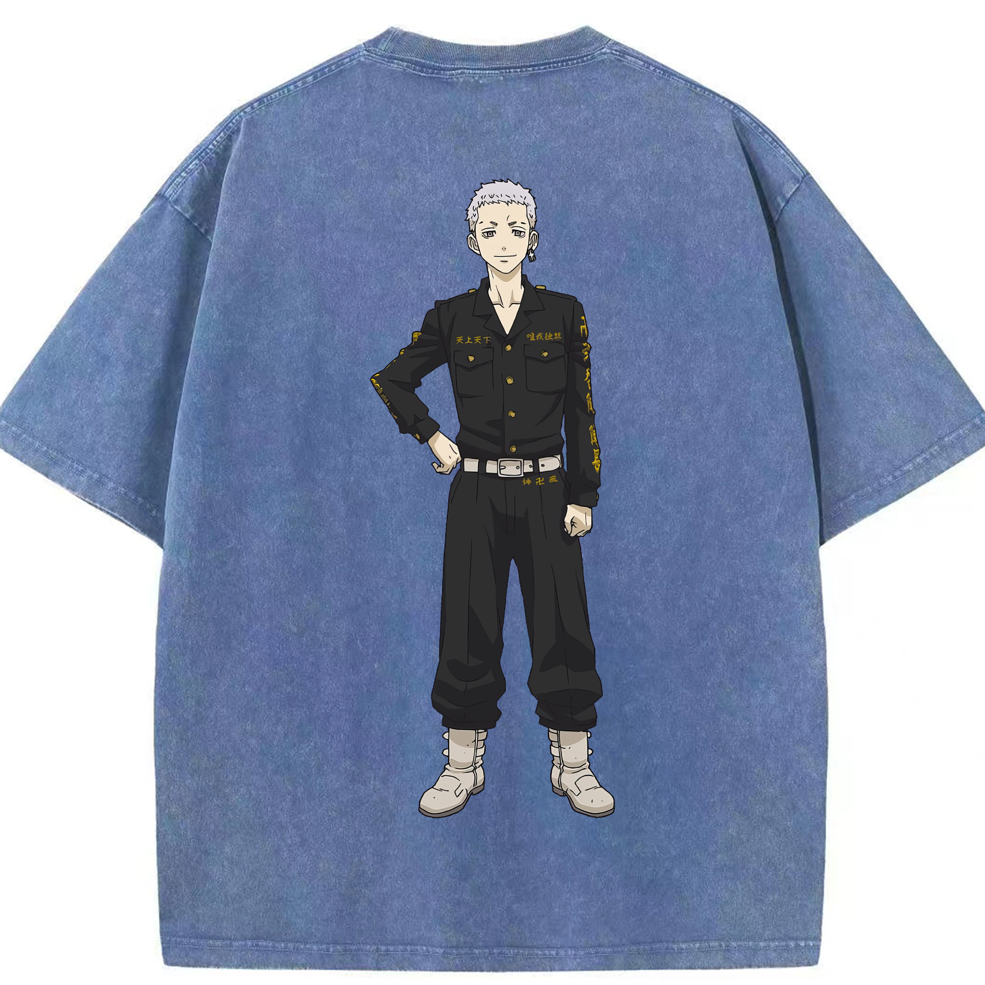 （画像用） 東京リベンジャーズ Tokyo Revengers 綿100% ヴィンテージ風 半袖Tシャツ（背面プリント）