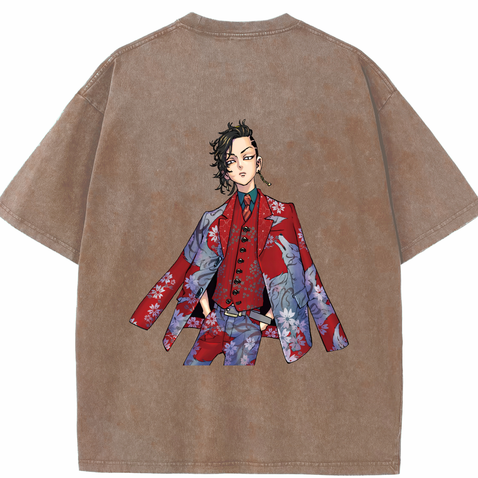 （画像用） 東京リベンジャーズ Tokyo Revengers 綿100% ヴィンテージ風 半袖Tシャツ（背面プリント）