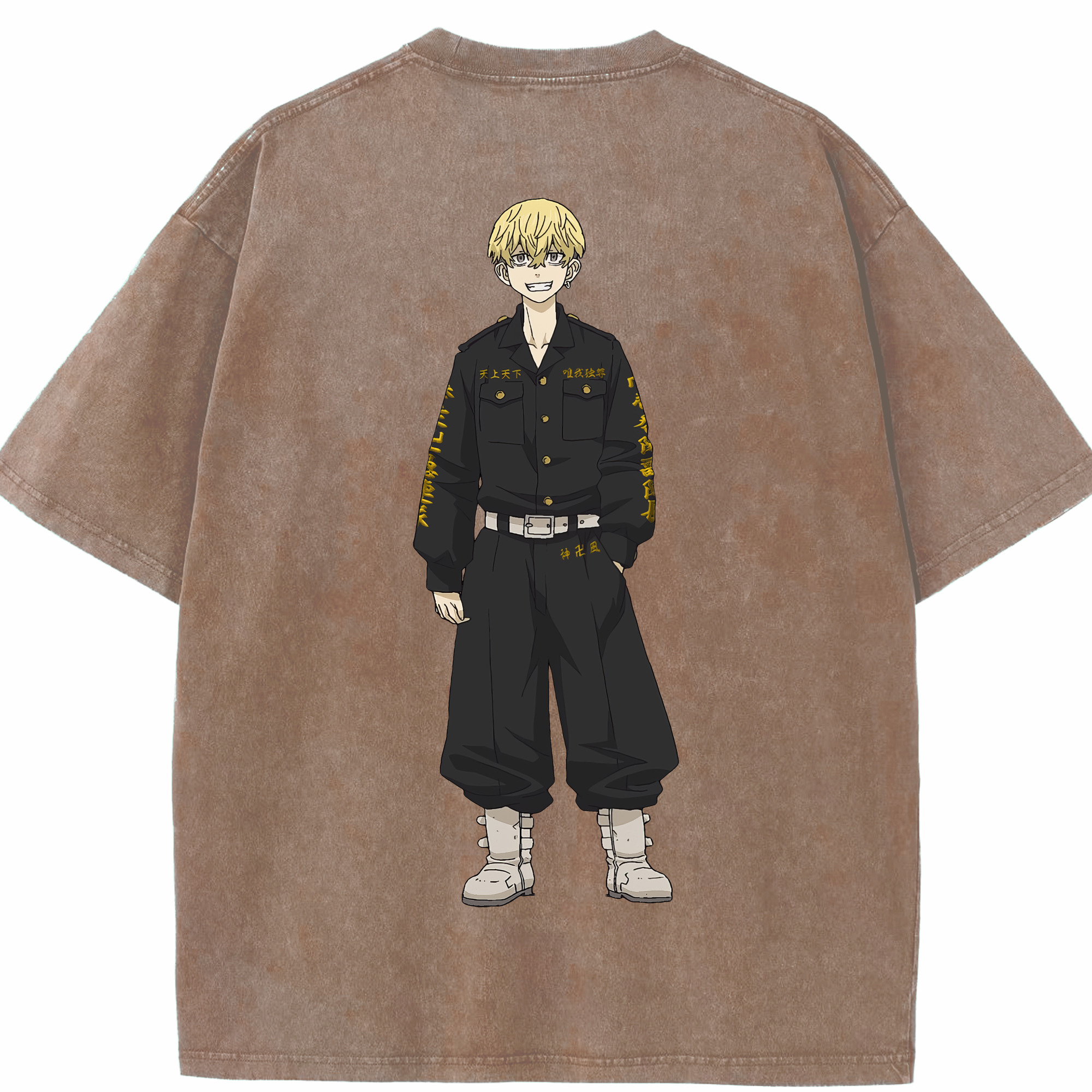 （画像用） 東京リベンジャーズ Tokyo Revengers 綿100% ヴィンテージ風 半袖Tシャツ（背面プリント）