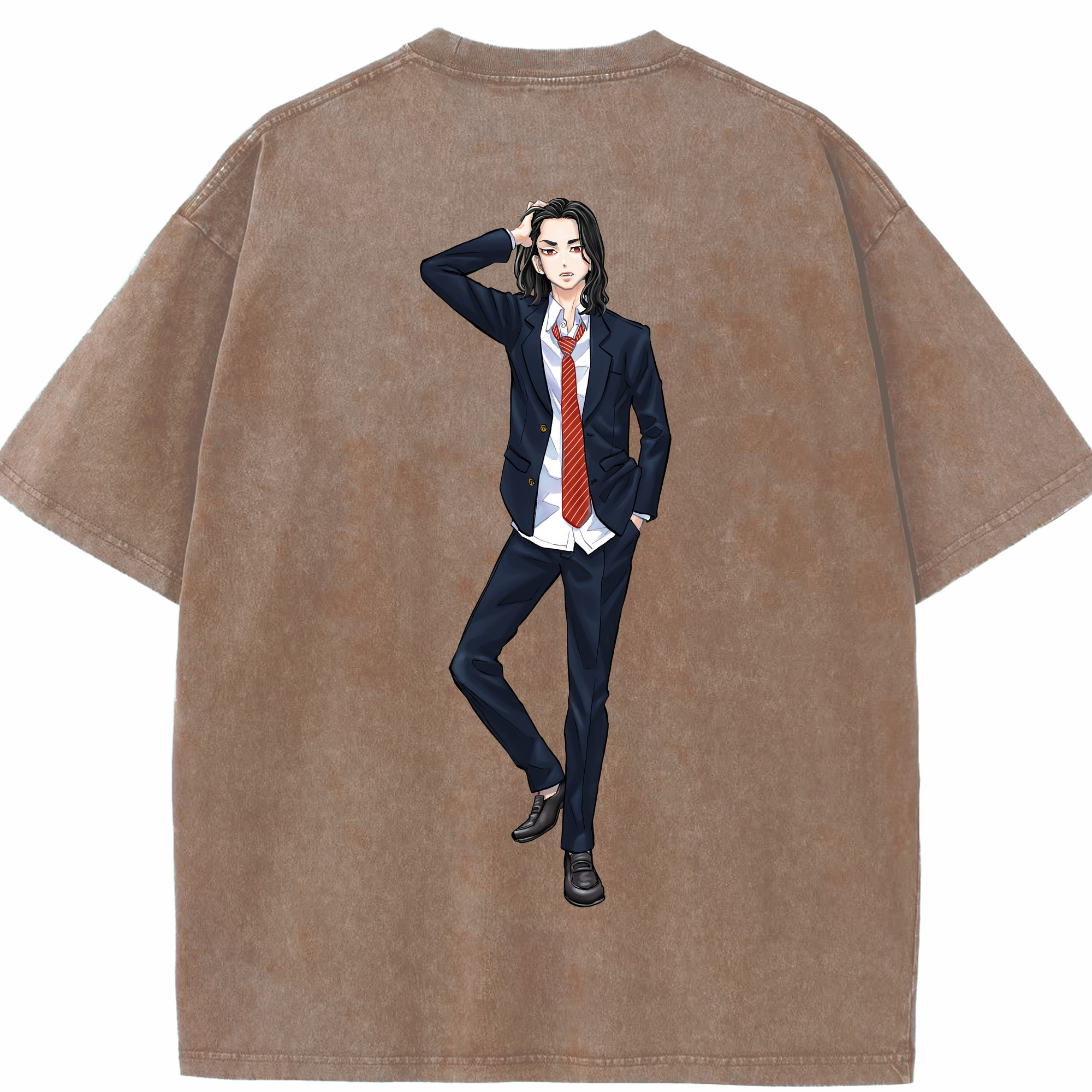 （画像用） 東京リベンジャーズ Tokyo Revengers 綿100% ヴィンテージ風 半袖Tシャツ（背面プリント）