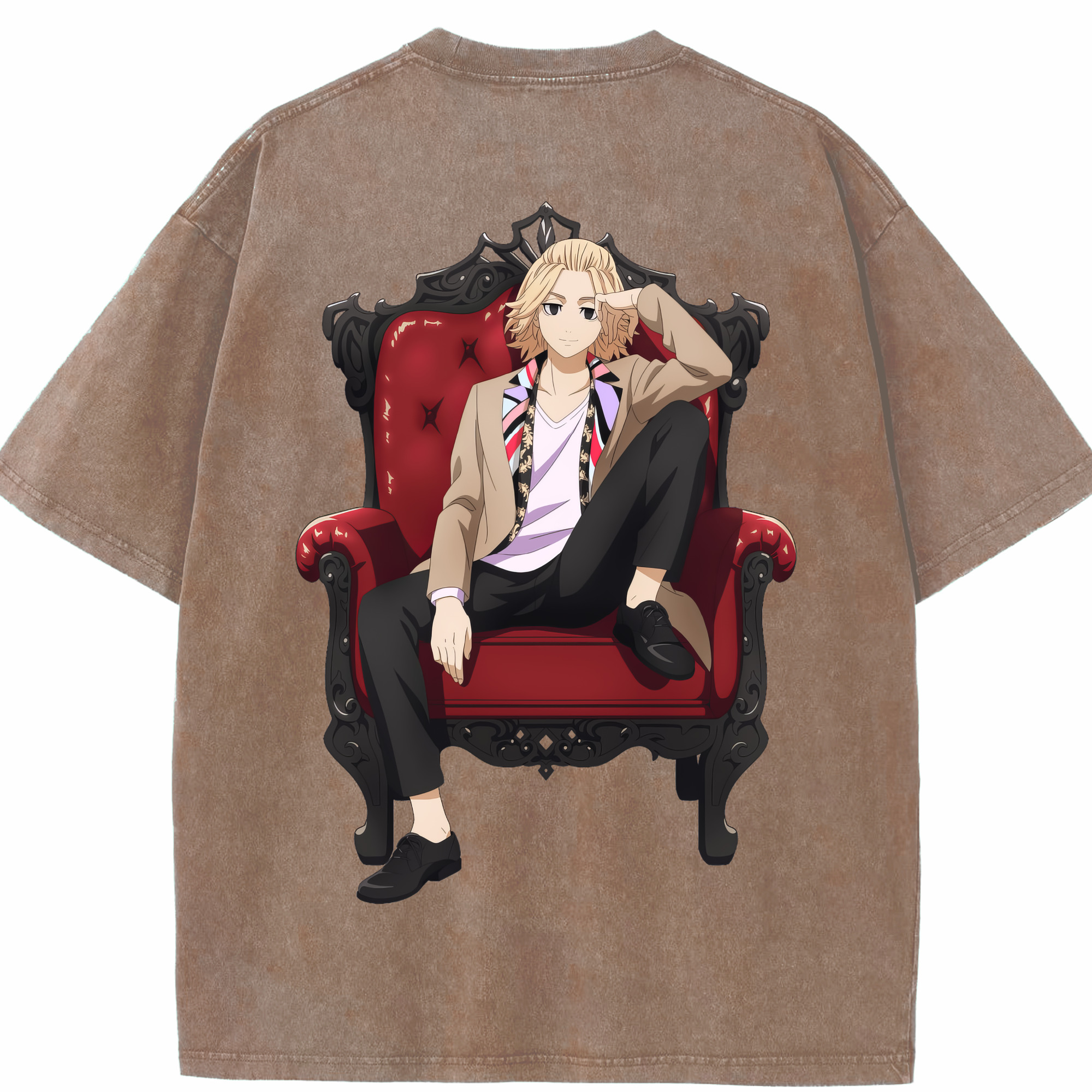 （画像用） 東京リベンジャーズ Tokyo Revengers 綿100% ヴィンテージ風 半袖Tシャツ（背面プリント）