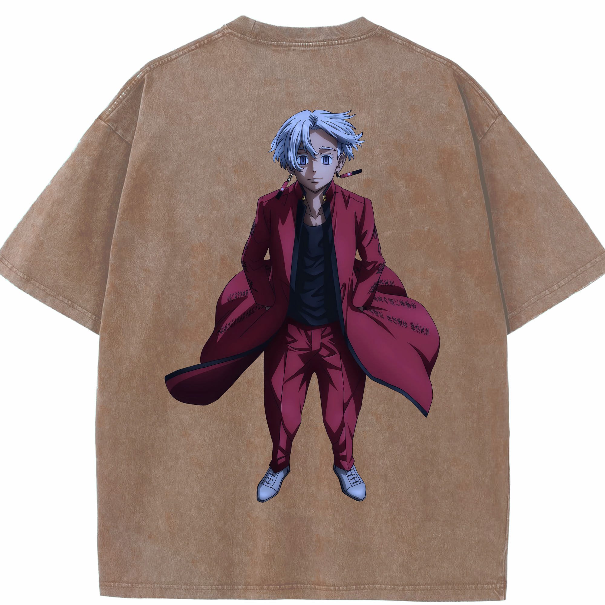 （画像用） 東京リベンジャーズ Tokyo Revengers 綿100% ヴィンテージ風 半袖Tシャツ（背面プリント）