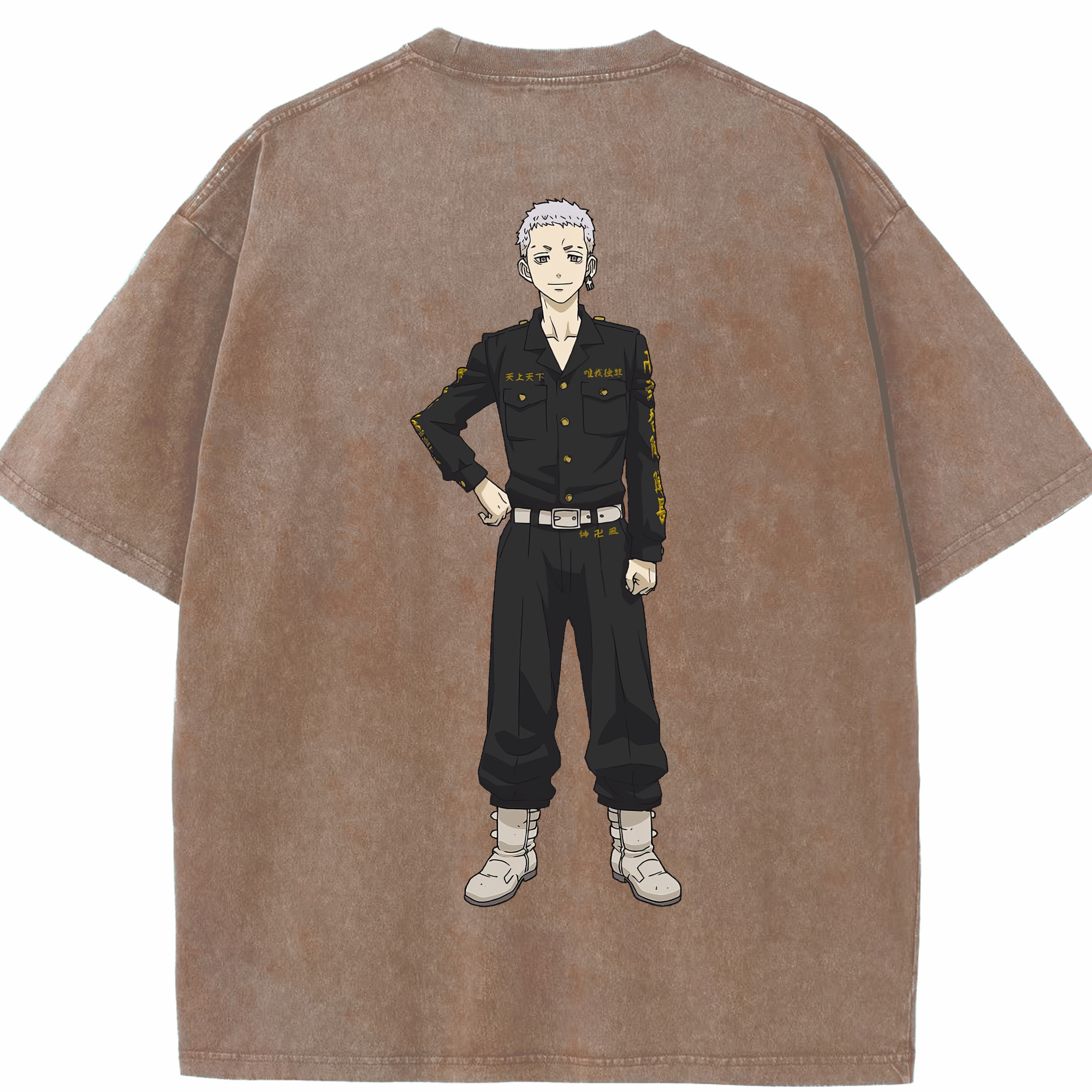 （画像用） 東京リベンジャーズ Tokyo Revengers 綿100% ヴィンテージ風 半袖Tシャツ（背面プリント）