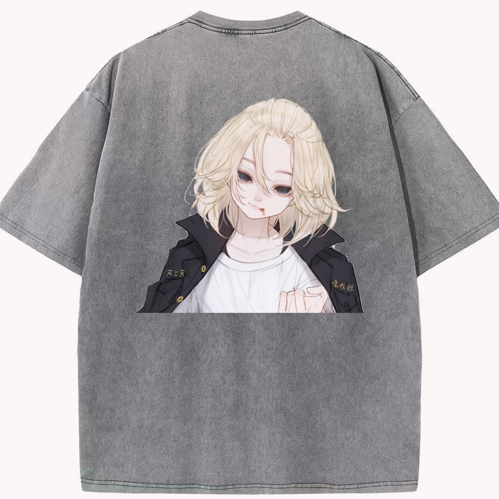 （画像用） 東京リベンジャーズ Tokyo Revengers 綿100% ヴィンテージ風 半袖Tシャツ（背面プリント）